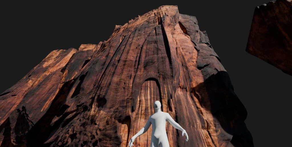 Red rock canyon cliff
