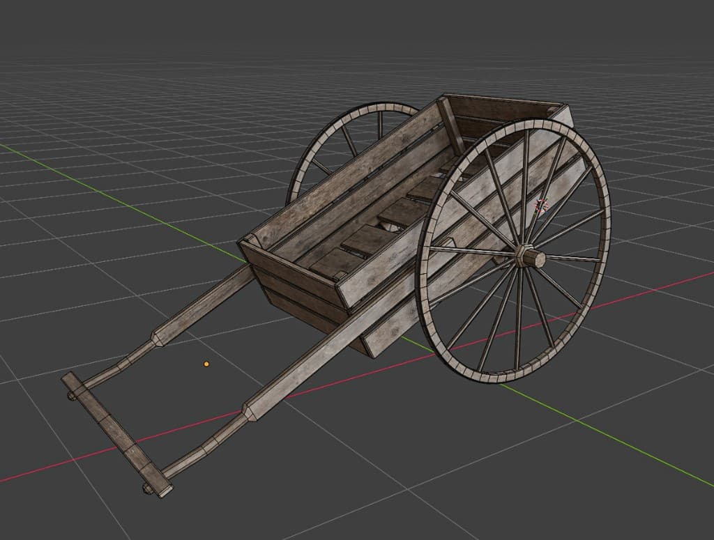 Wooden hand cart