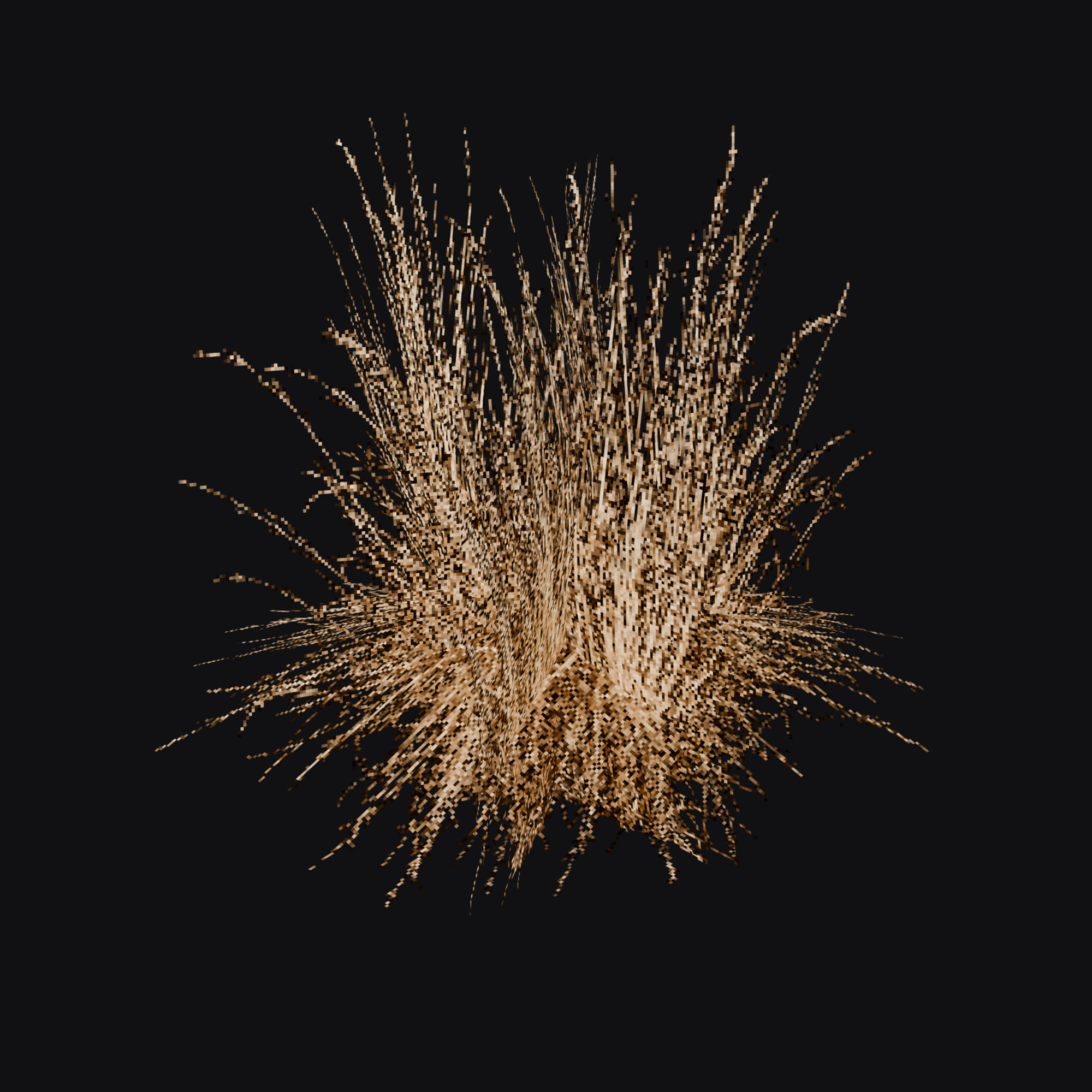 Bunch Grass 01 (Poaceae), free Blender 3D model render