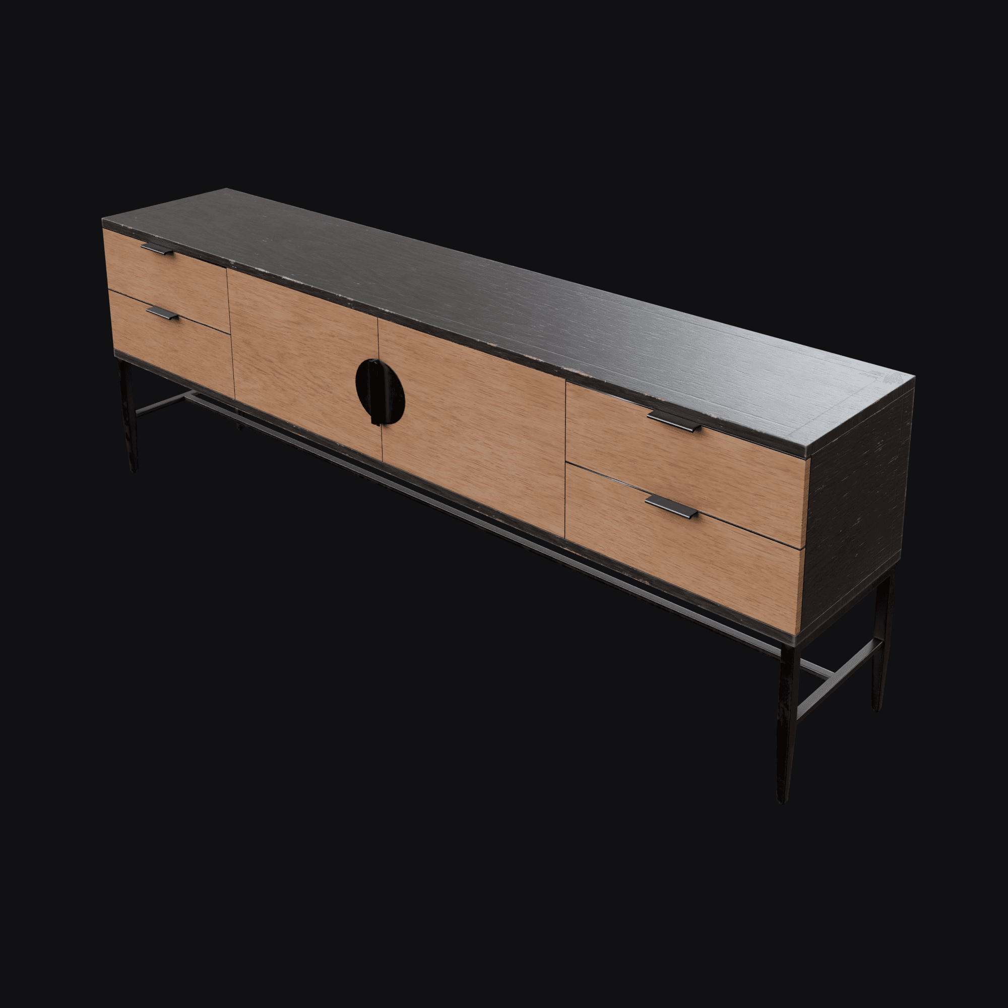 Circle Handle Sideboard 3D model