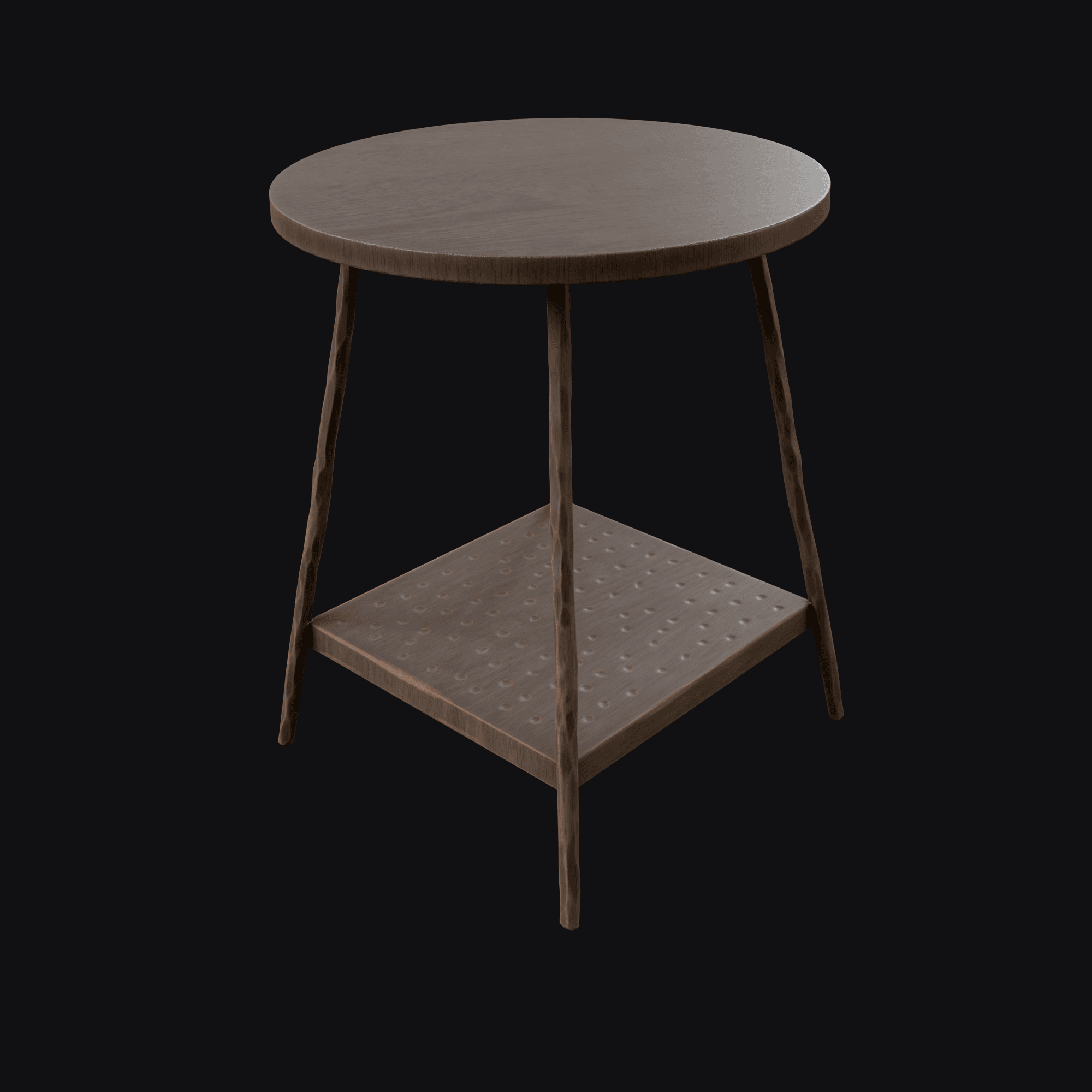Circle Side Table, free Blender 3D model render