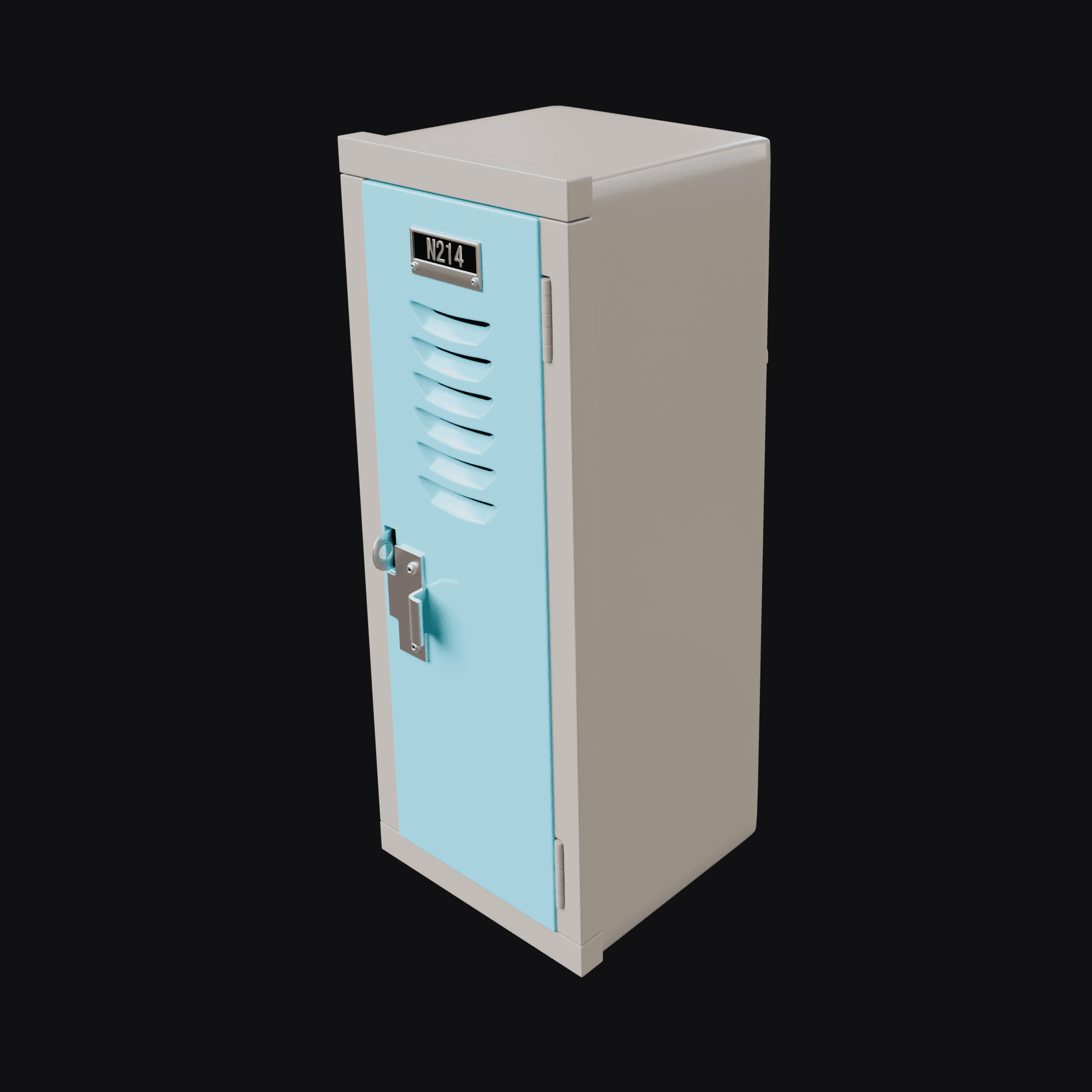 Clean Steel Locker 3D model