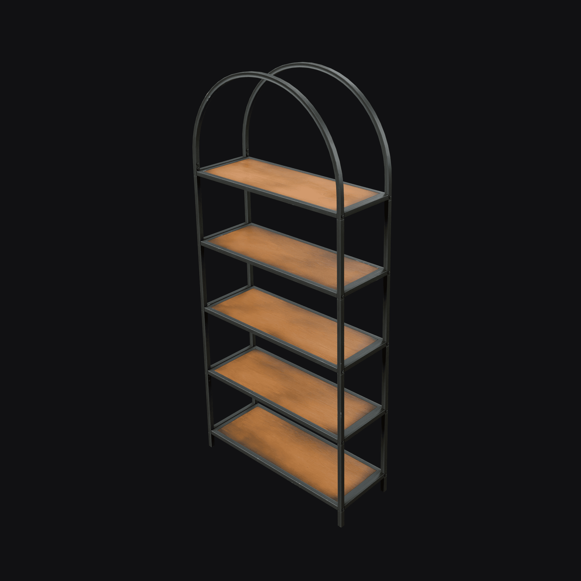 Curved Frame Bookcase 3D model