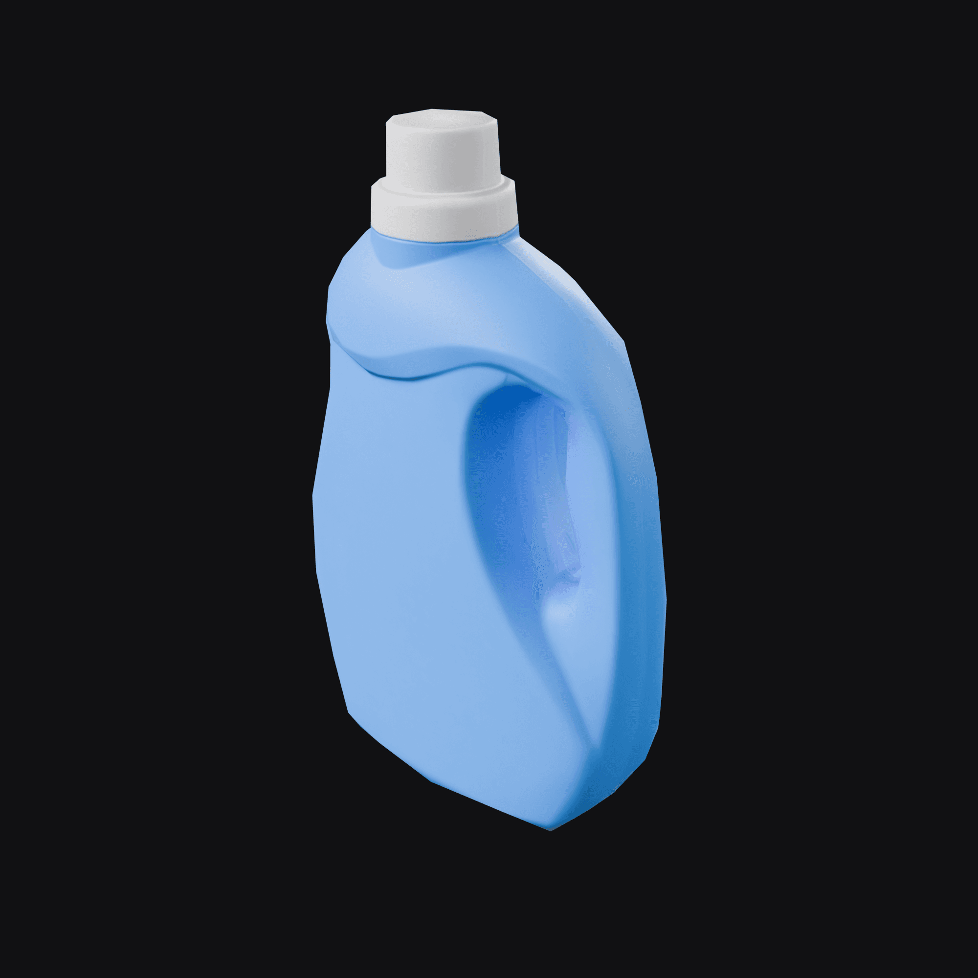 Detergent Bottle, free Blender 3D model render