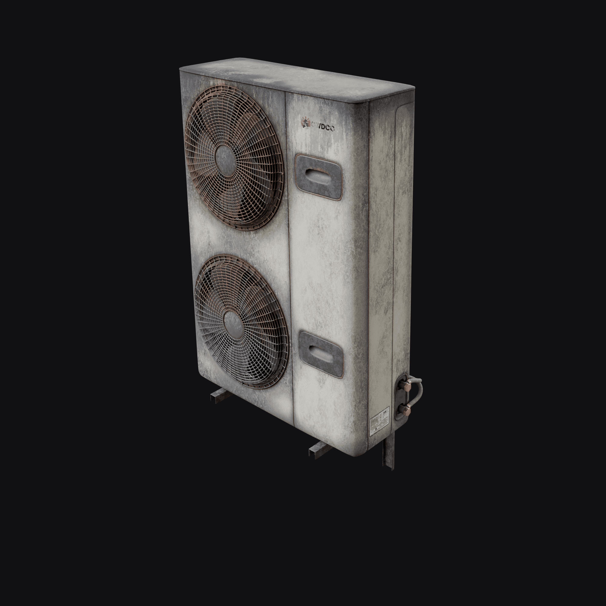 Double Aircon, free Blender 3D model render