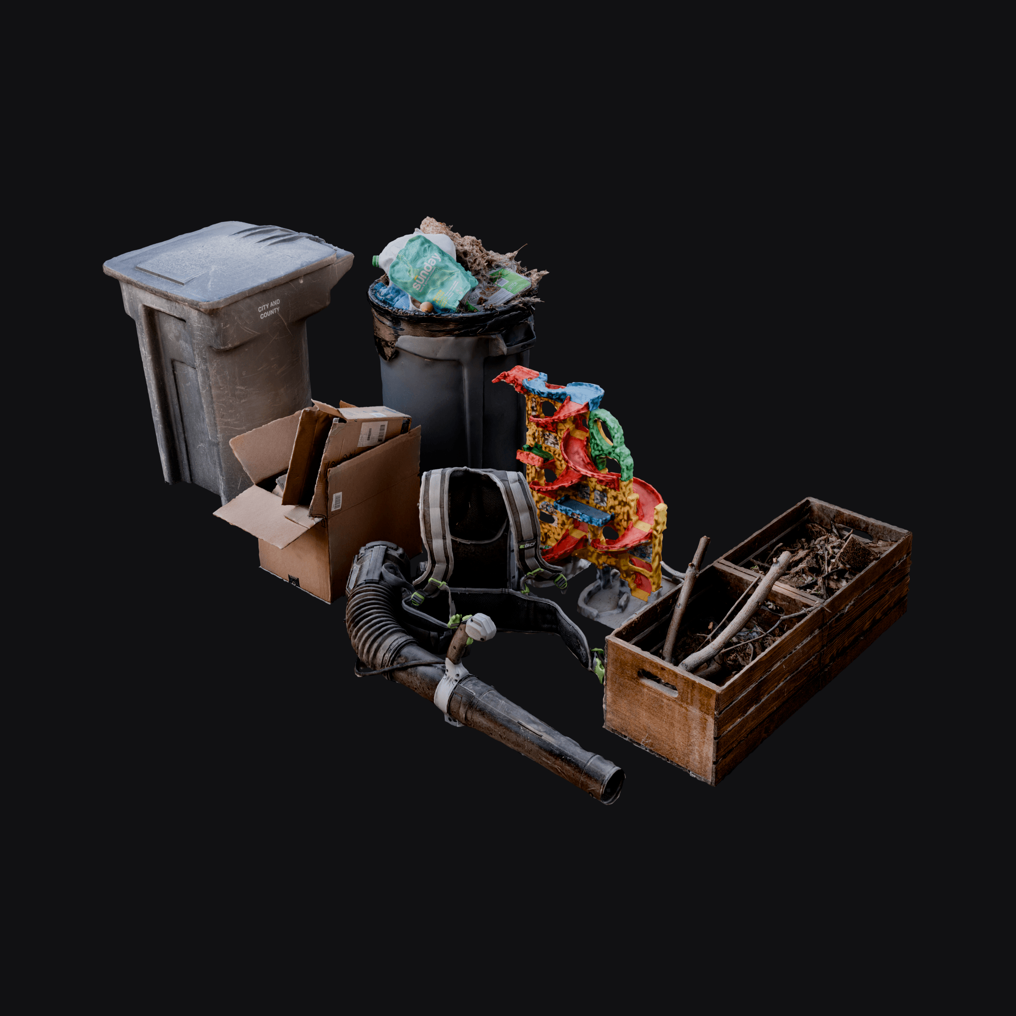 Garbage Scans.001, free Blender 3D model render