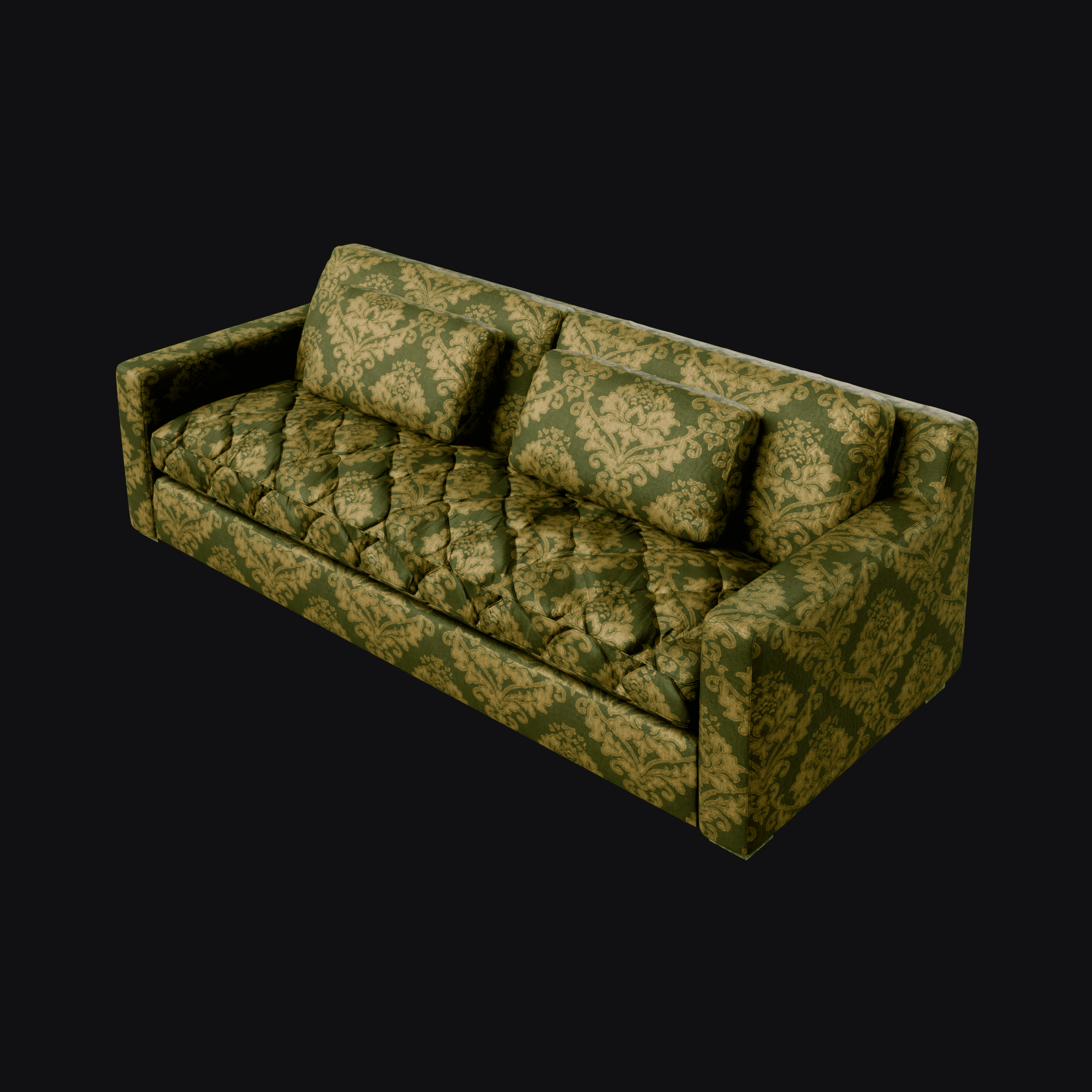 Green Gold Sofa 3D model