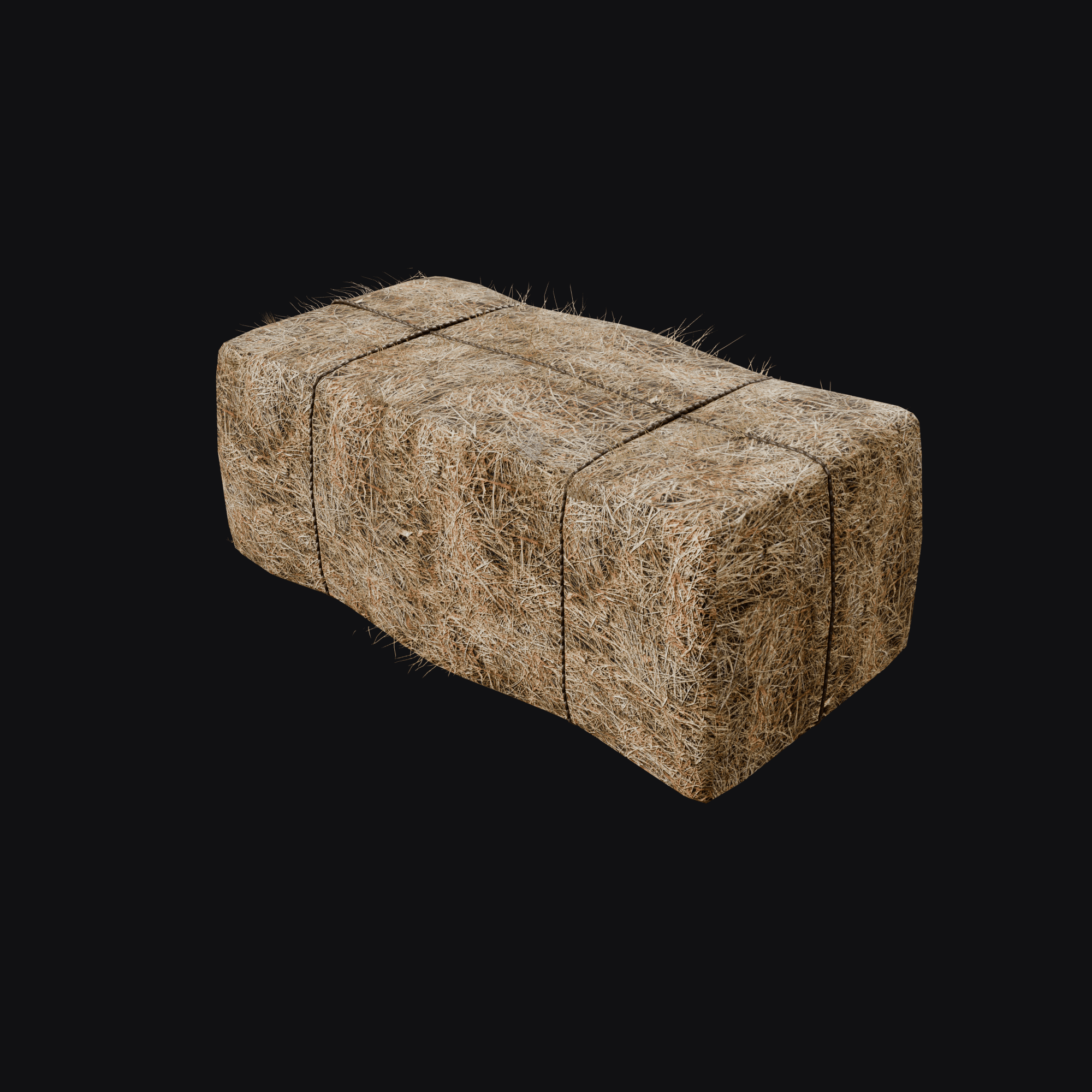 Hay Bale, free Blender 3D model render
