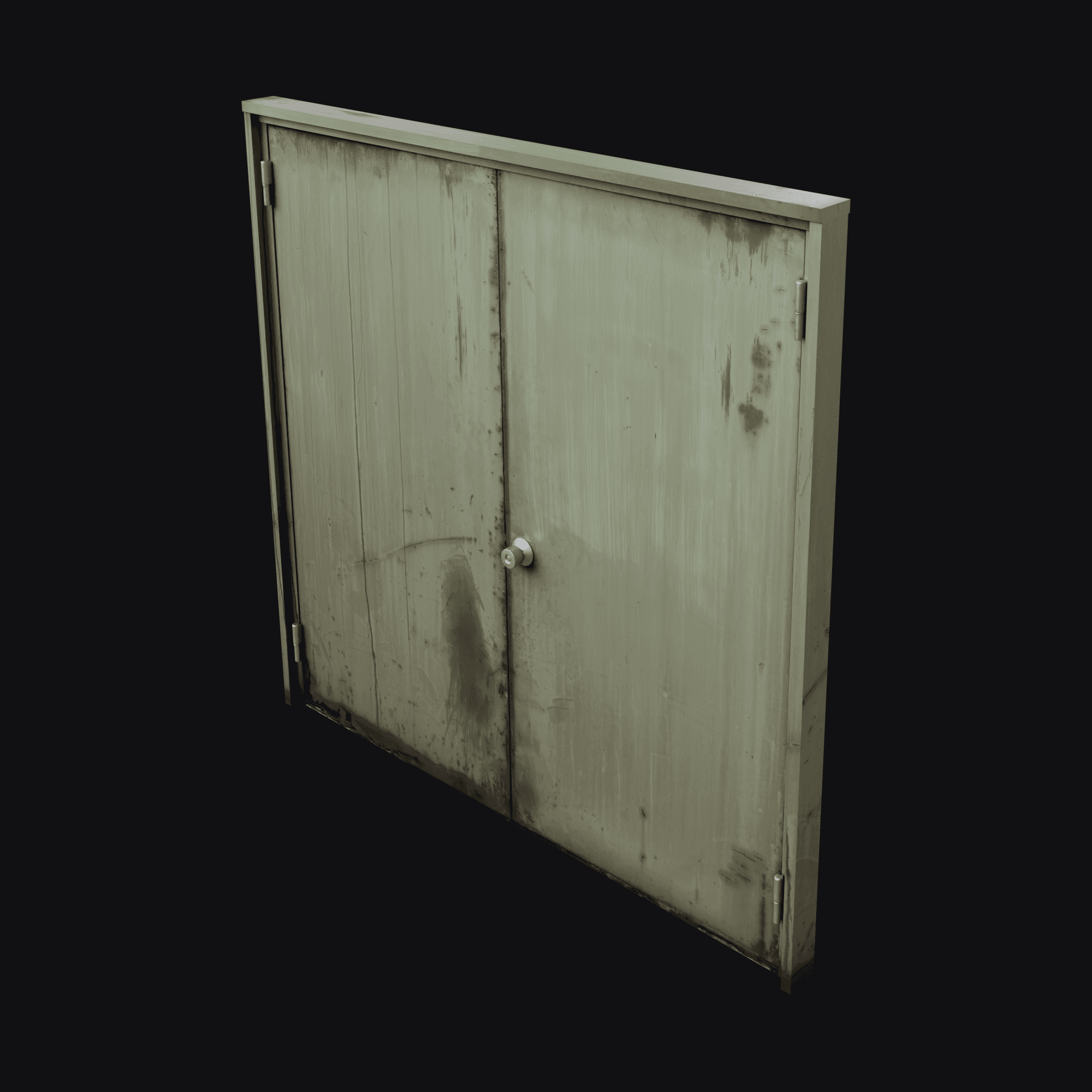 Industrial Double Doors 3D model