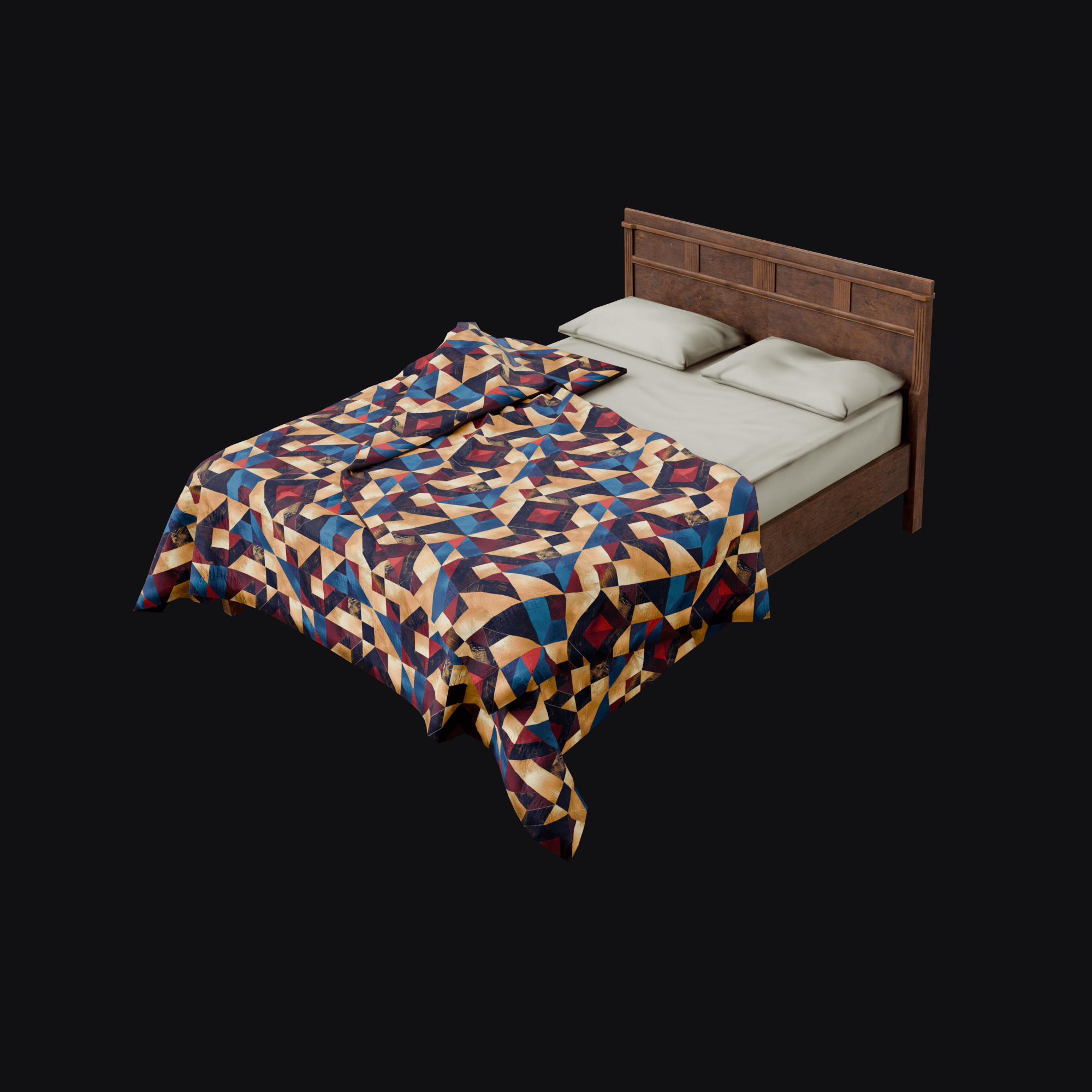 Motel Bed B 3D model