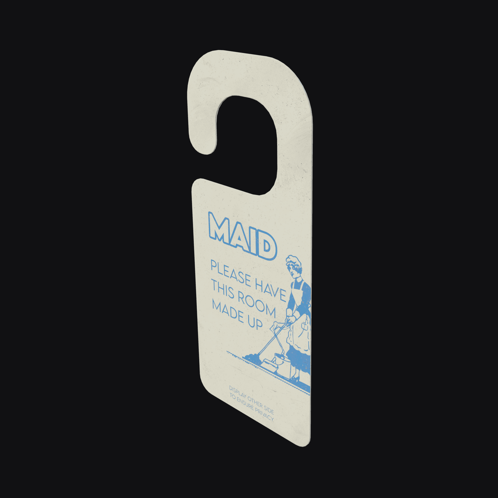 Motel Door Sign 3D model