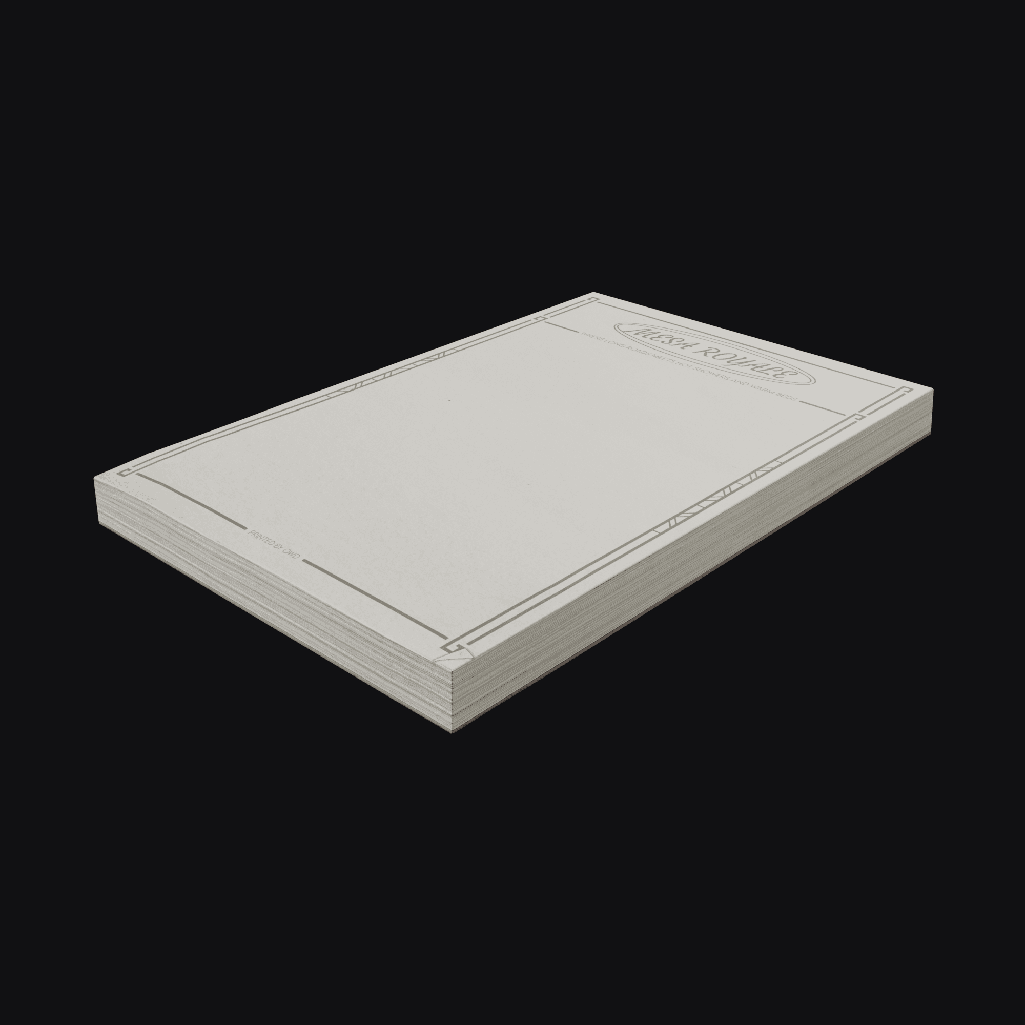 Motel Notepad 3D model
