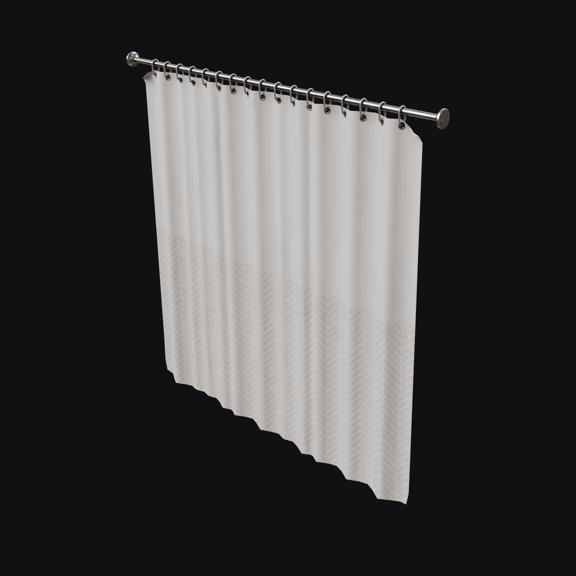 Motel Shower Curtain 3D model