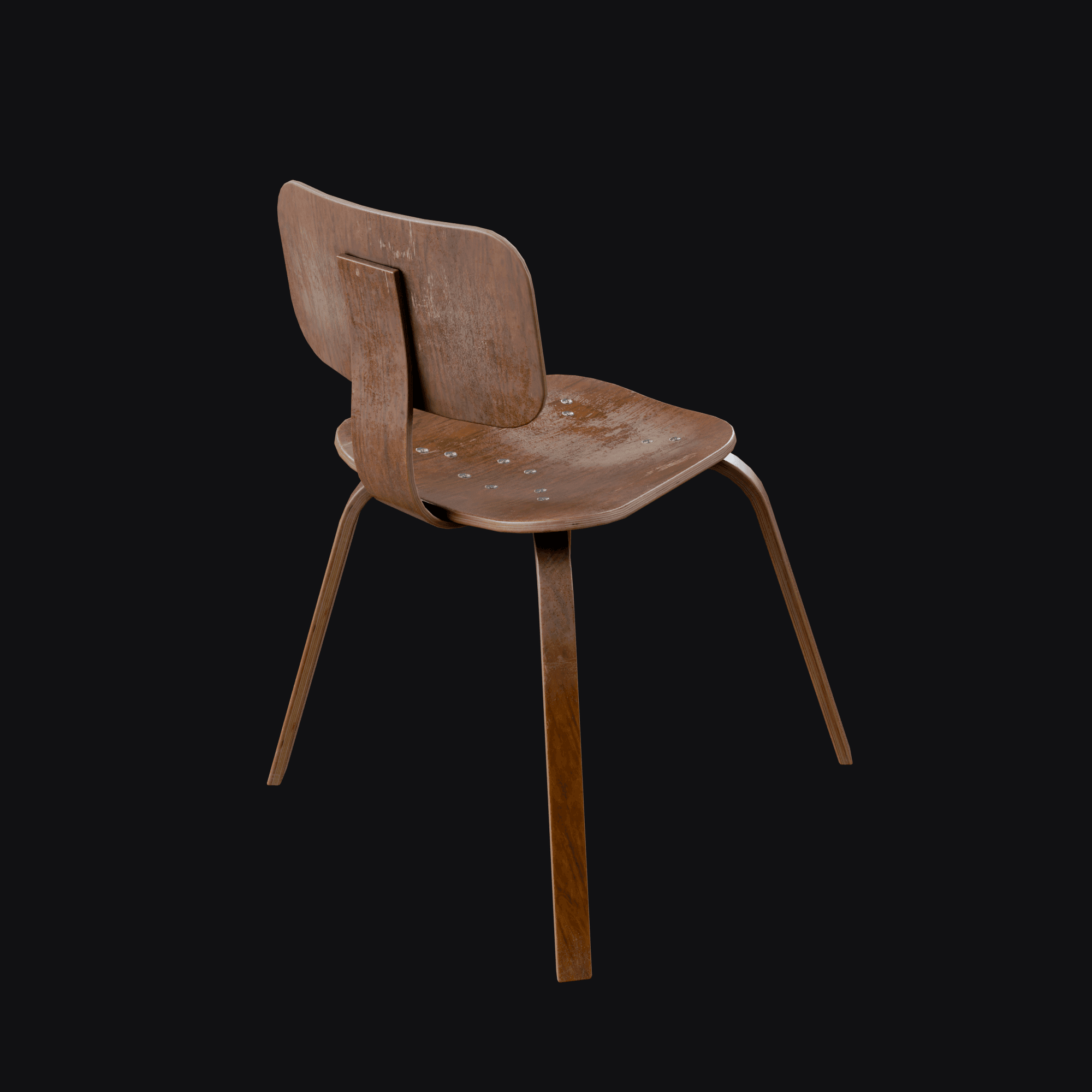 Motel Wooden Chair 3D model