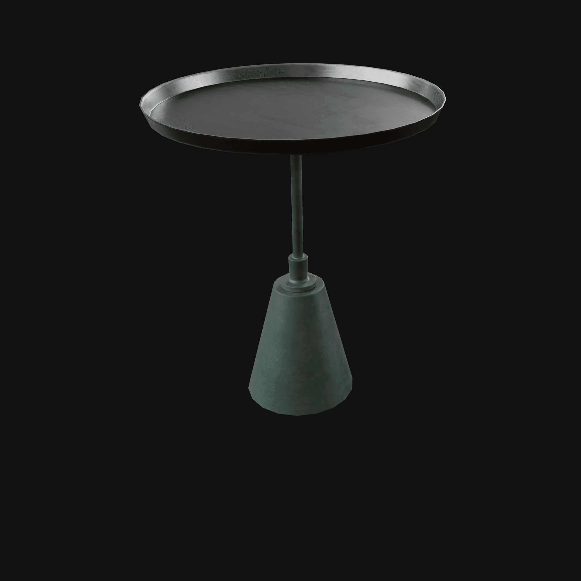 Round Metal Side Table, free Blender 3D model render