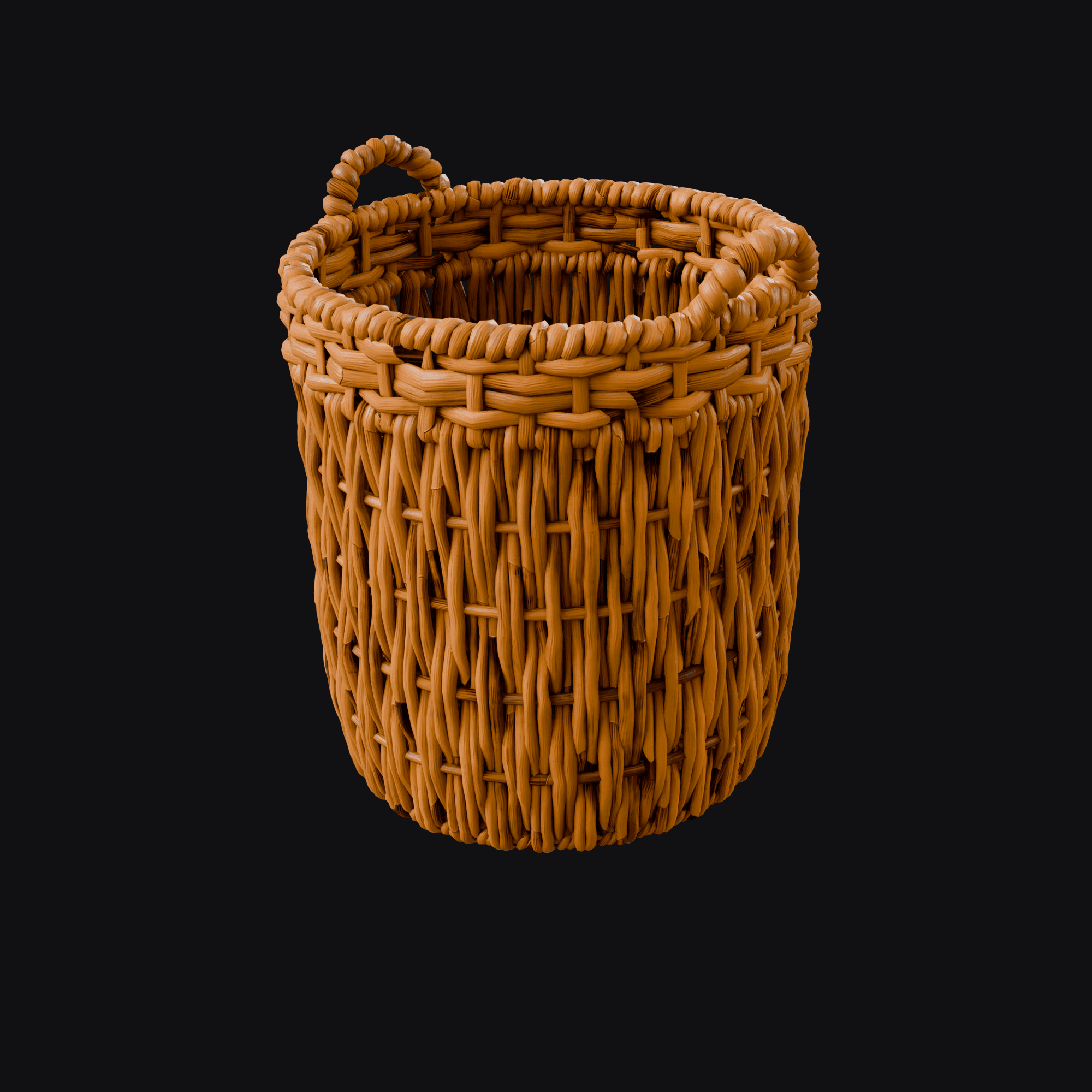 Round Woven Basket 3D model