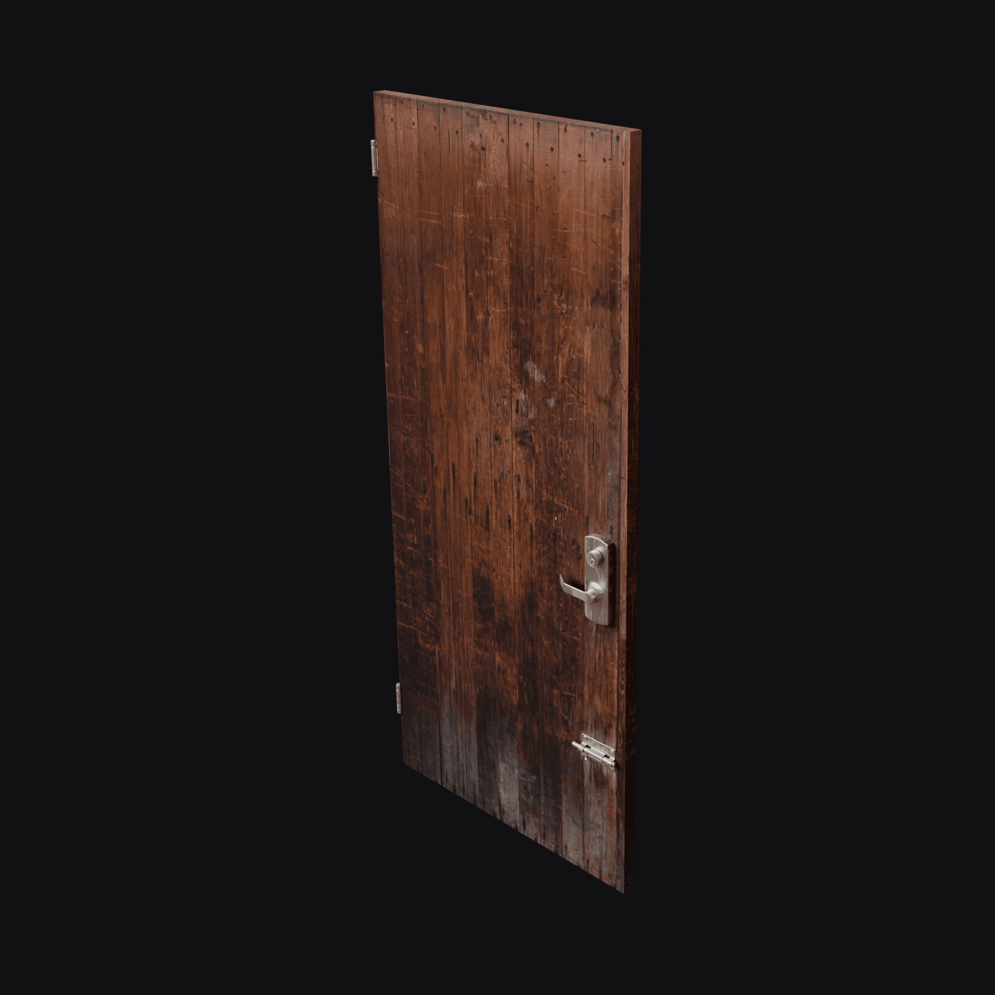 Rustic Wooden Door 3D model