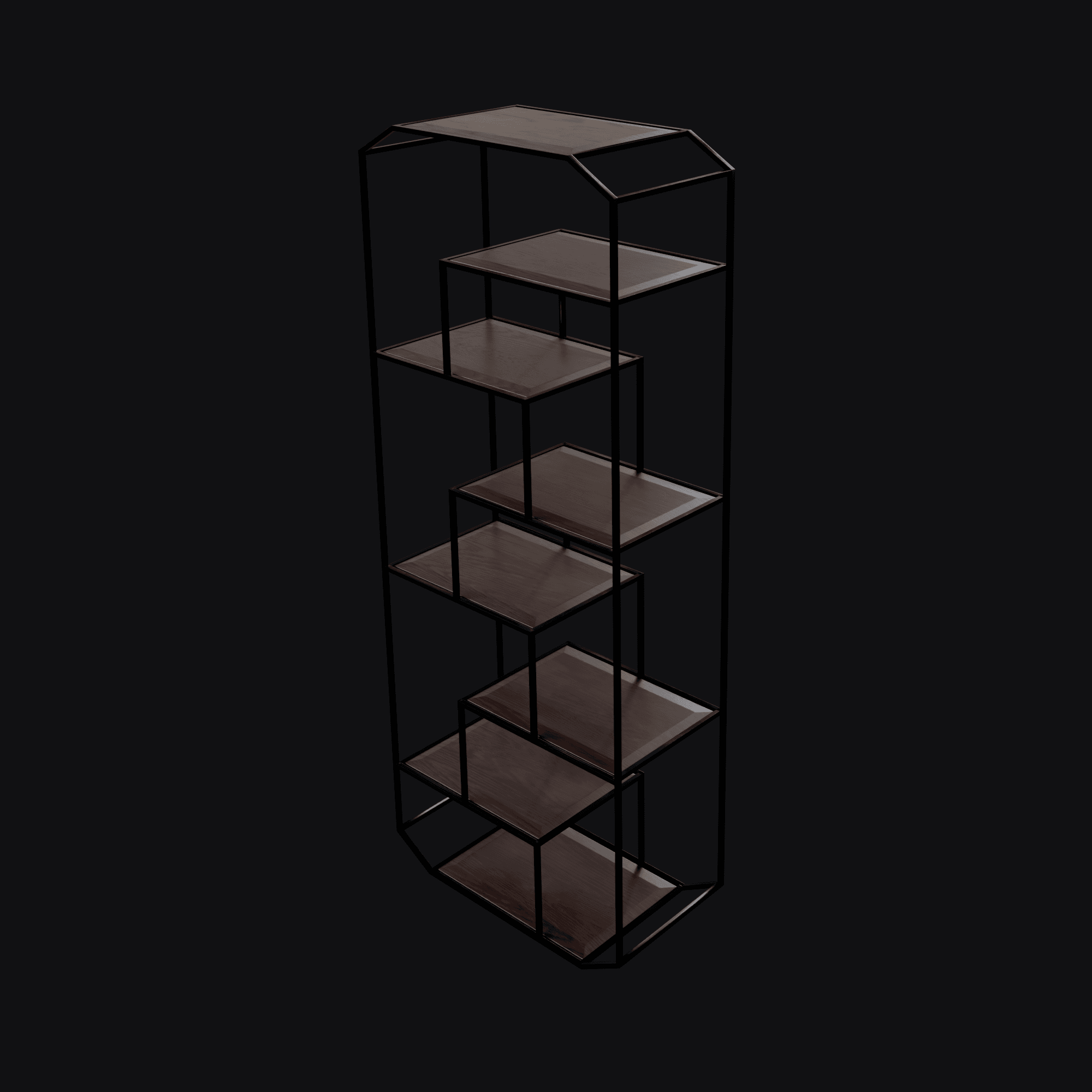 Scattered Shelf Bookcase 3D model