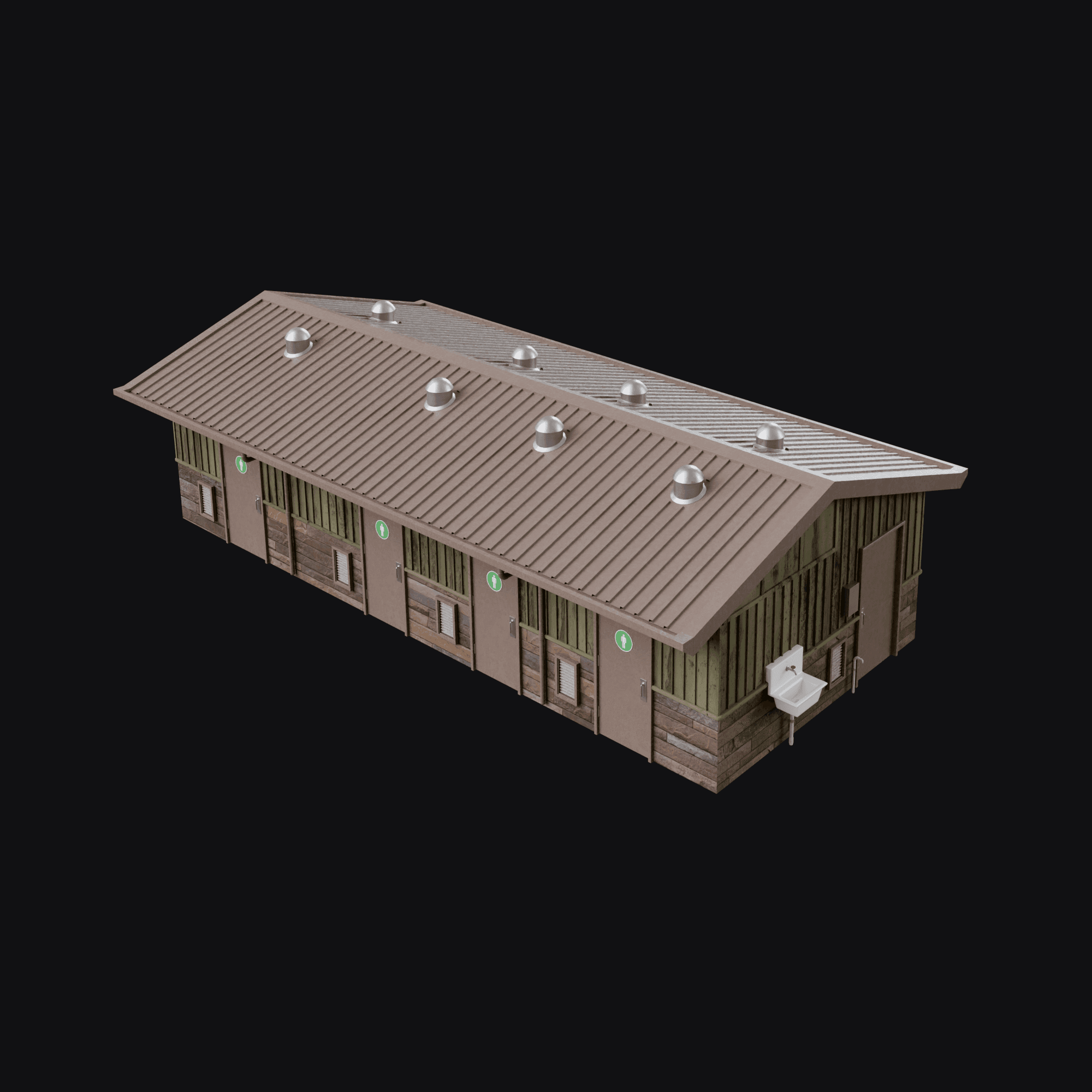Shower House 3D model
