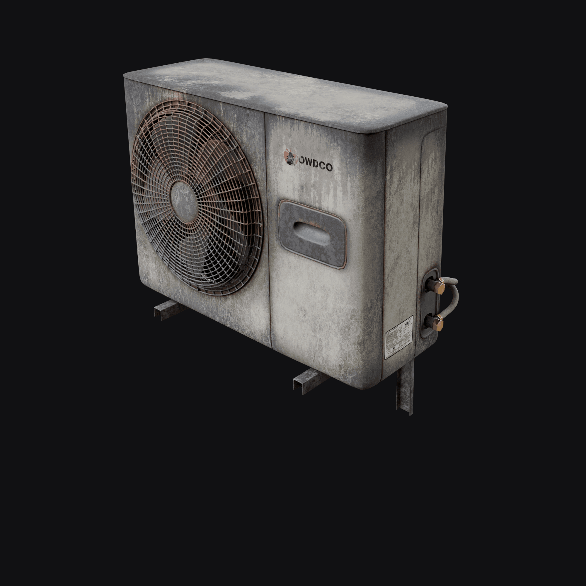 Single Aircon, free Blender 3D model render