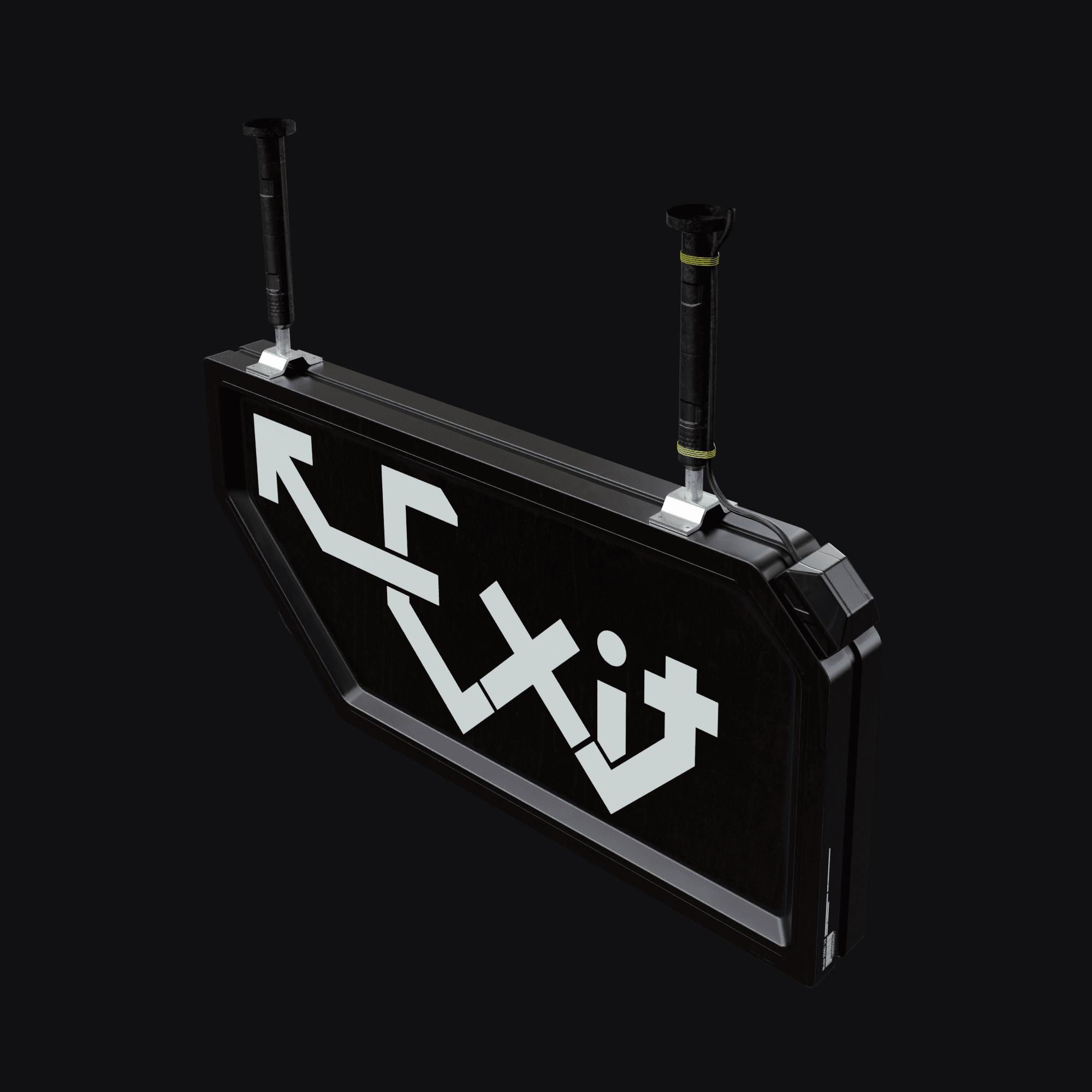 Subway Exit Sign 3D model