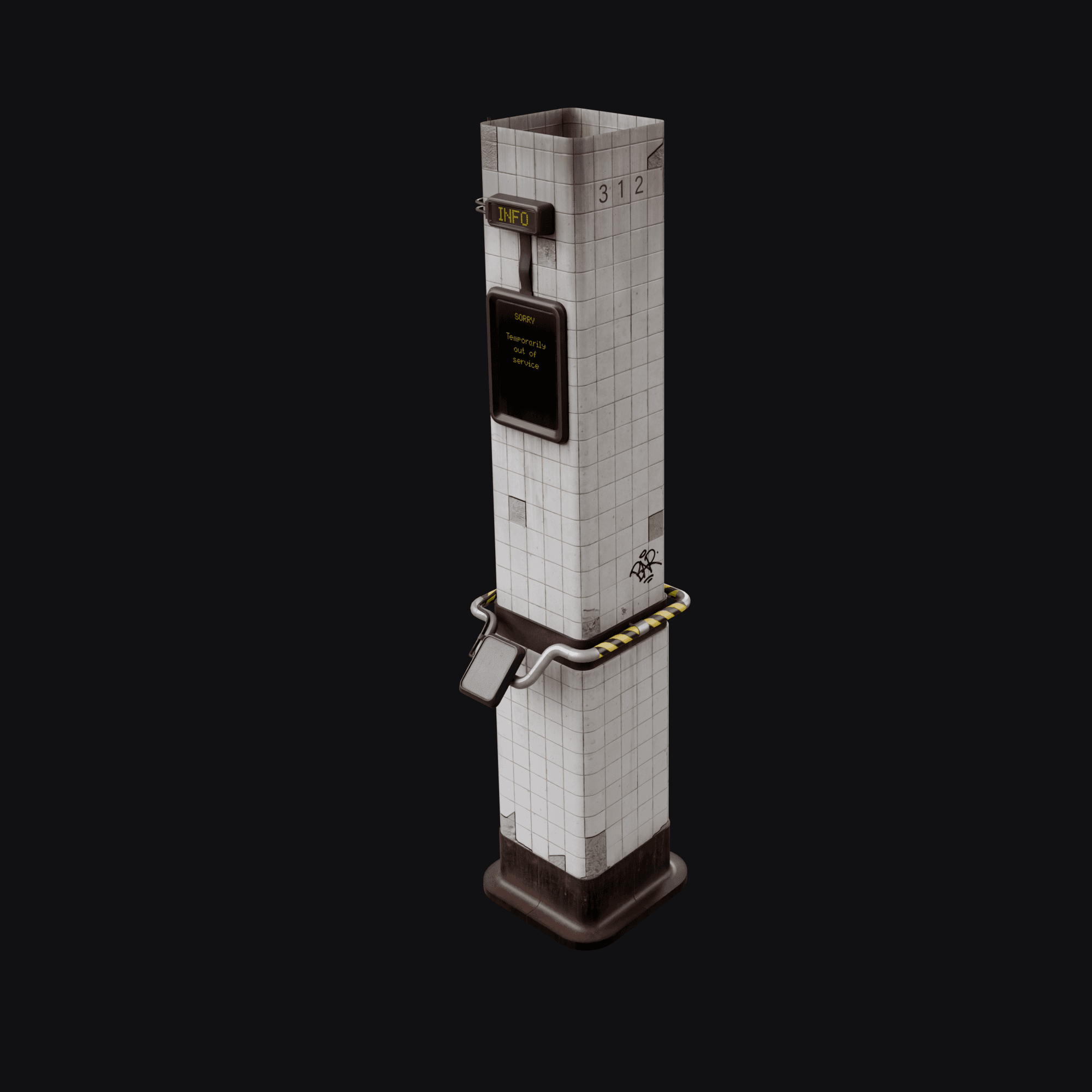 Subway Pillar 3D model