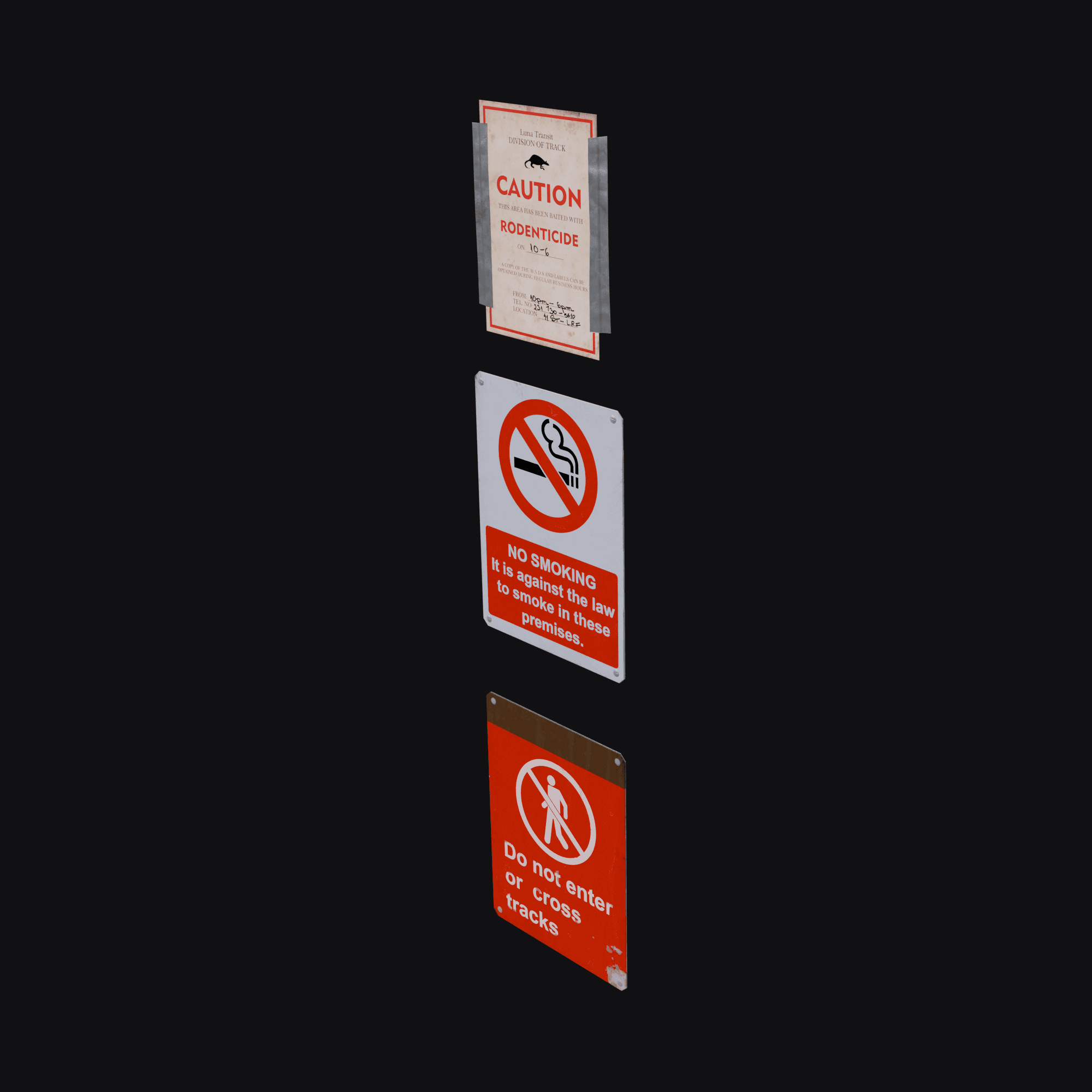 Subway Signs 3D model