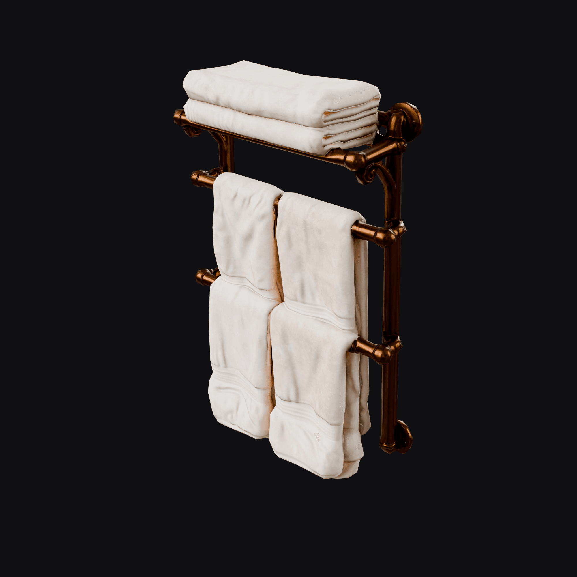 Towel Rack, free Blender 3D model render