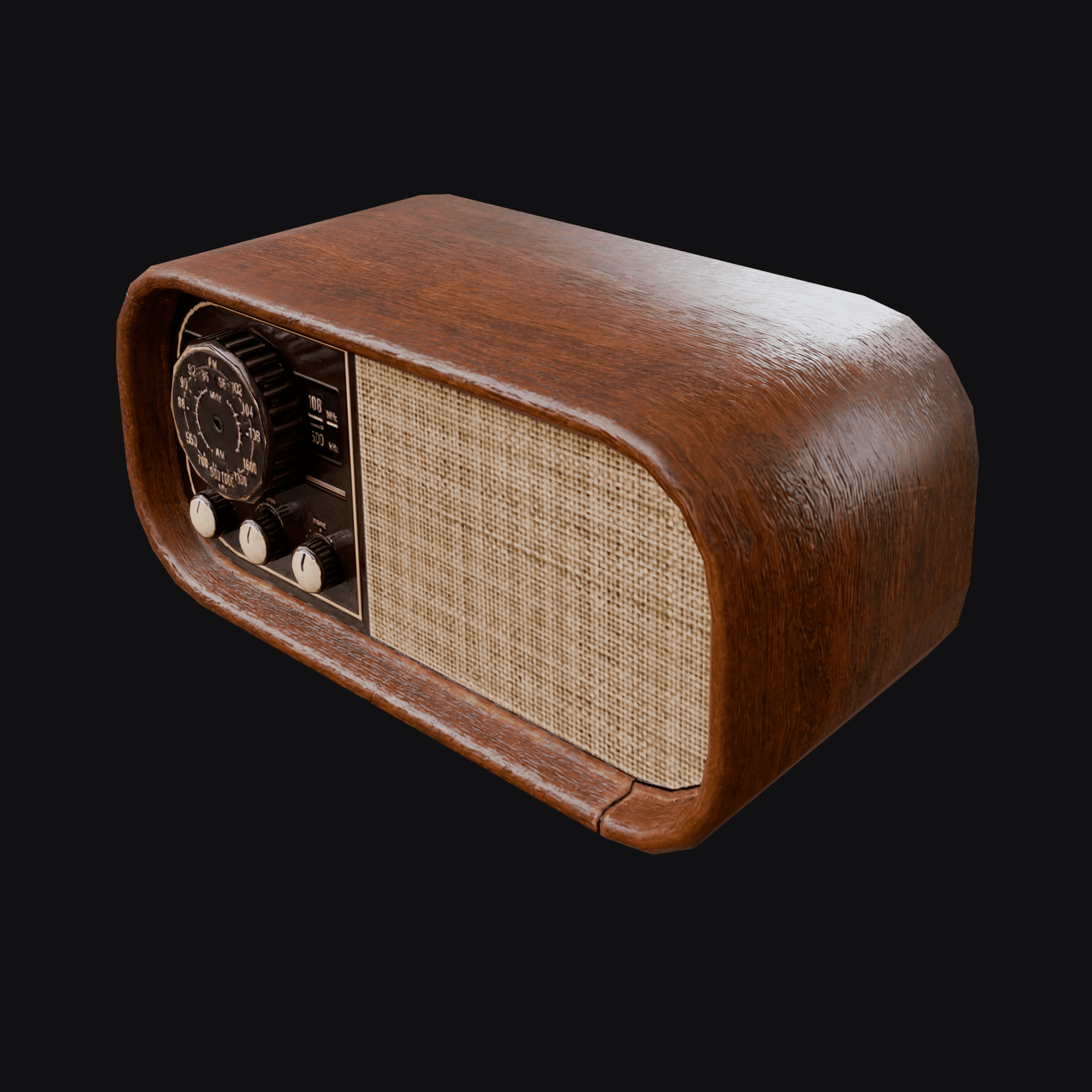 Vintage Radio 3D model