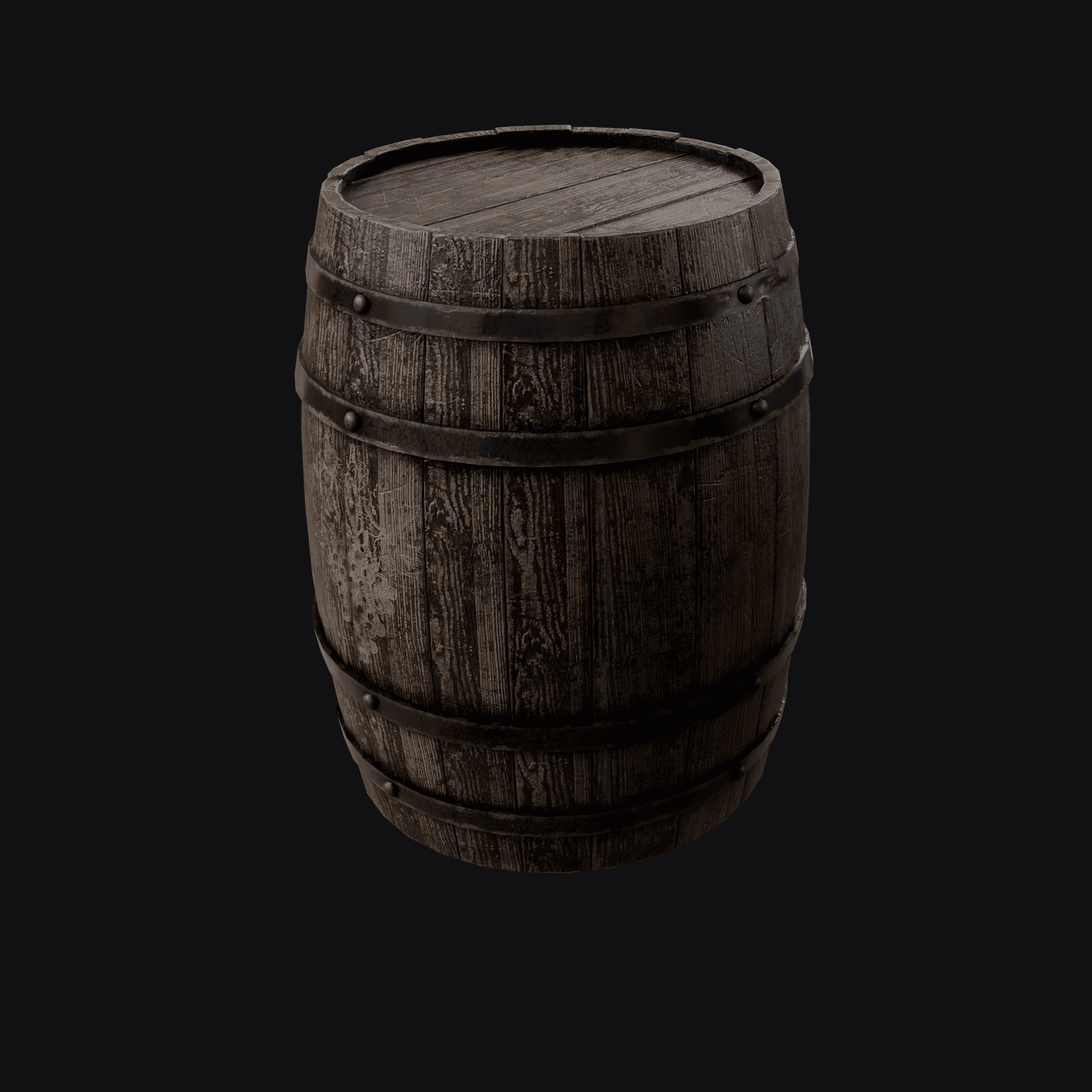 Wood Barrel 3D model