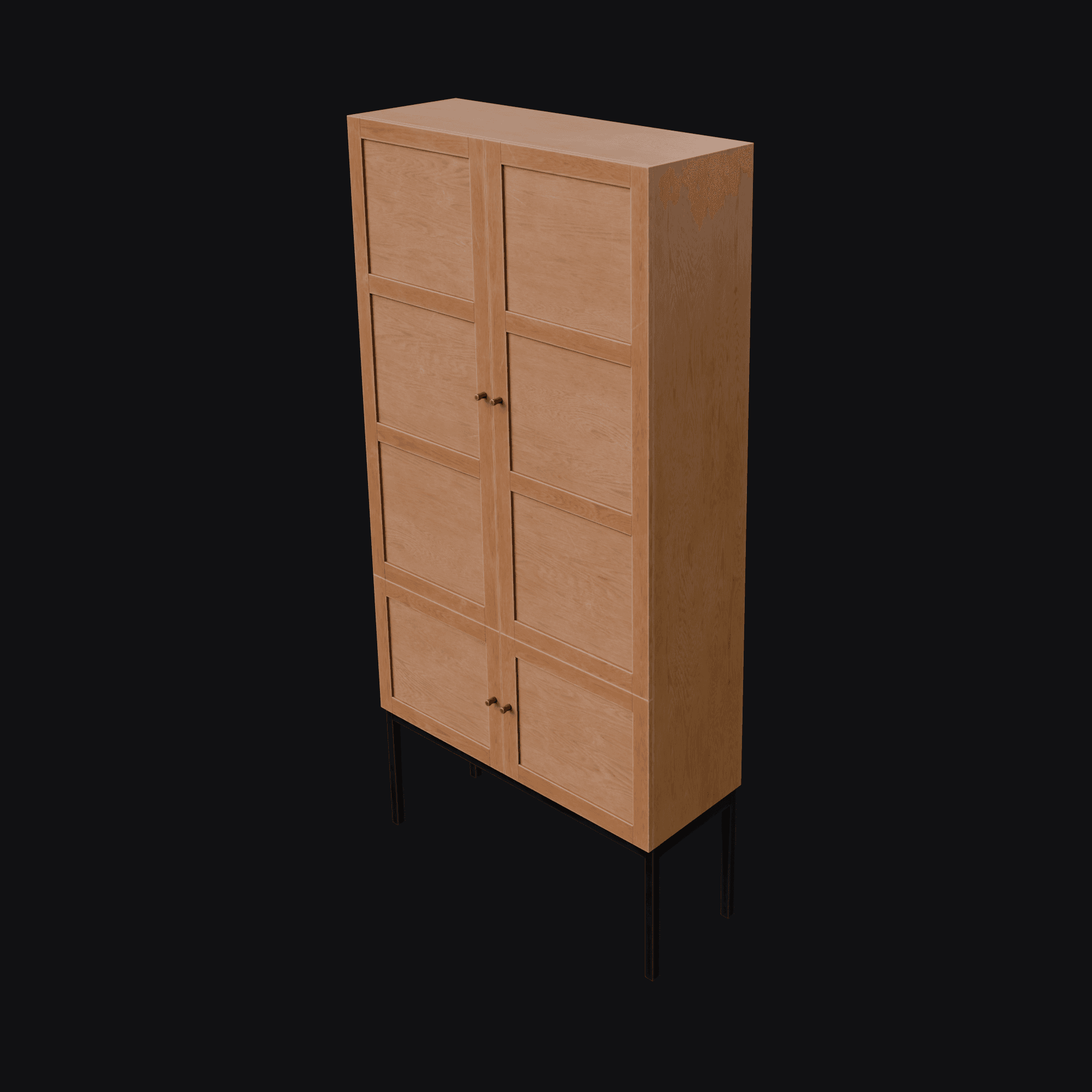 Wood Cabinet 3D model