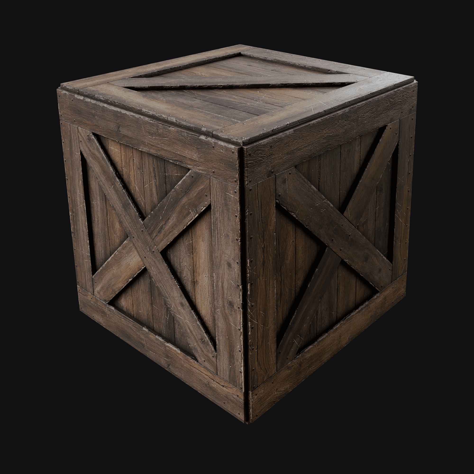 Wooden Crate B 3D model