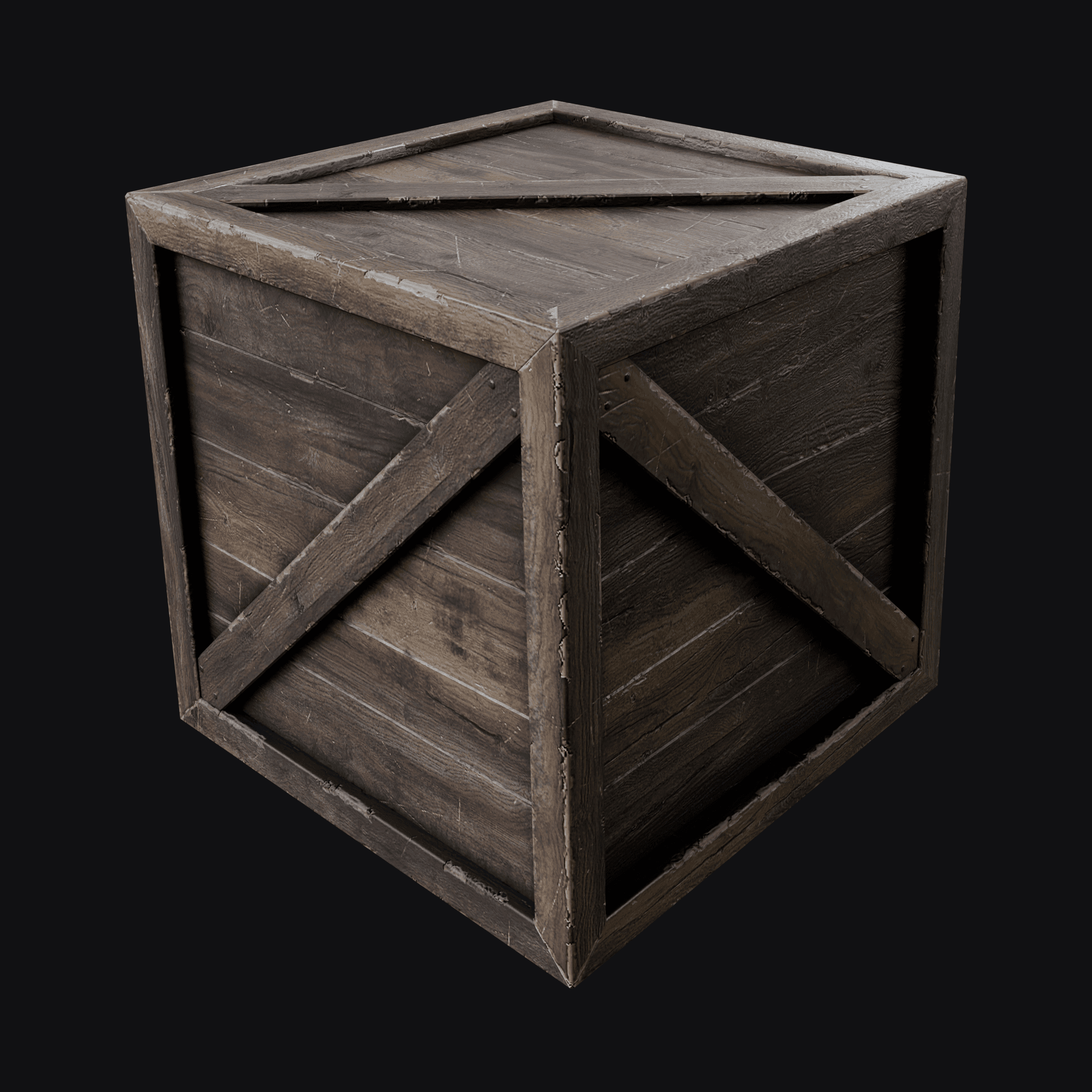 Wooden Crate C 3D model