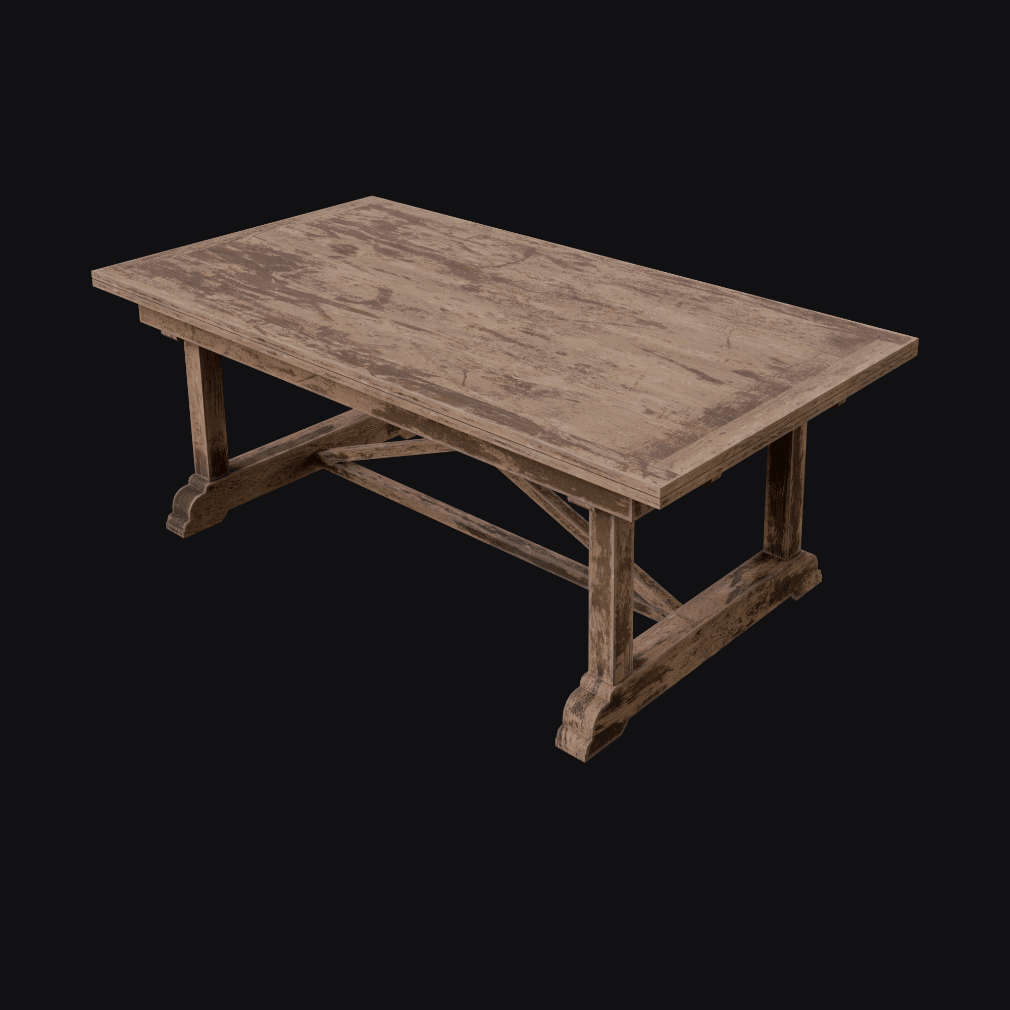 Wooden Dining Table 3D model