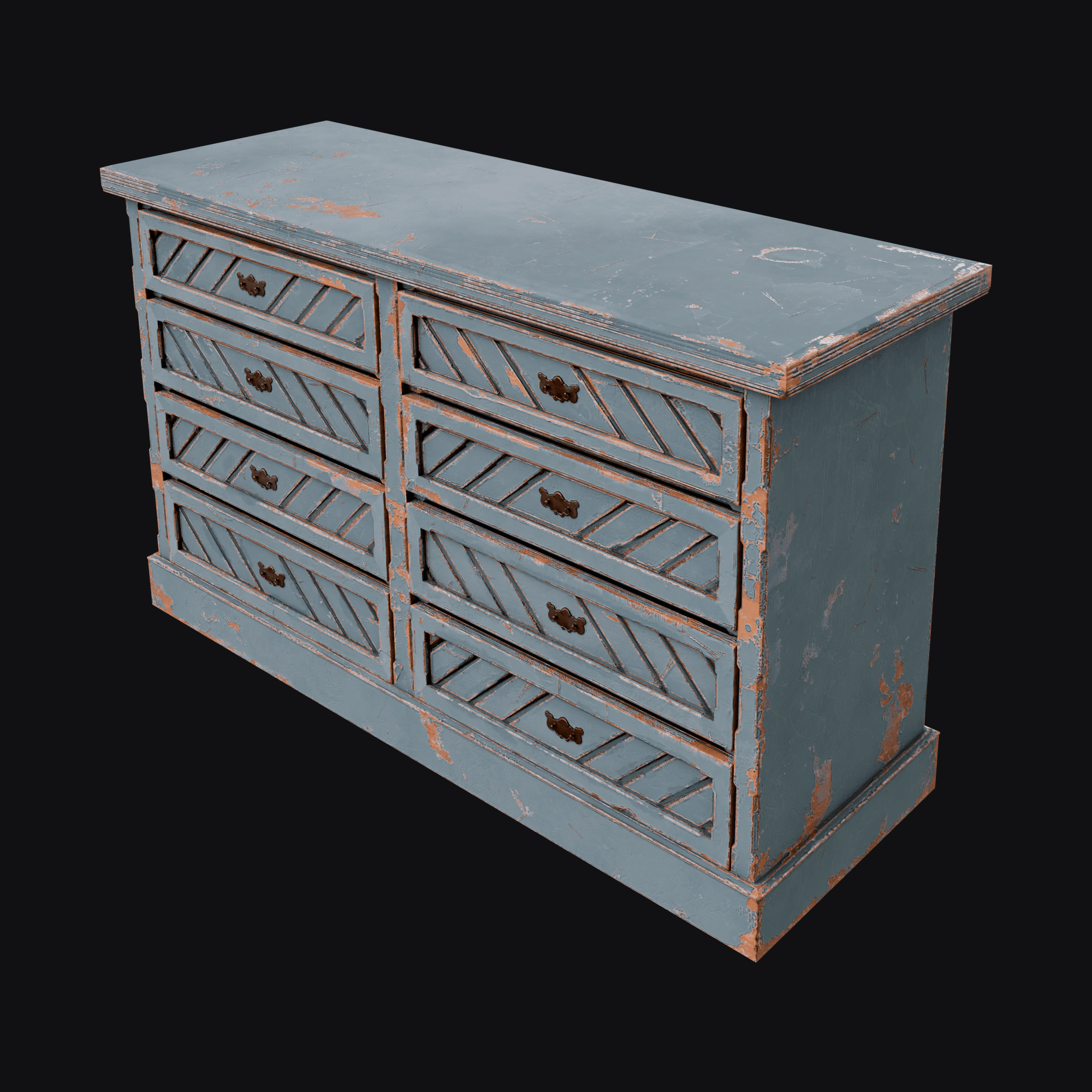 Wooden Dresser 3D model