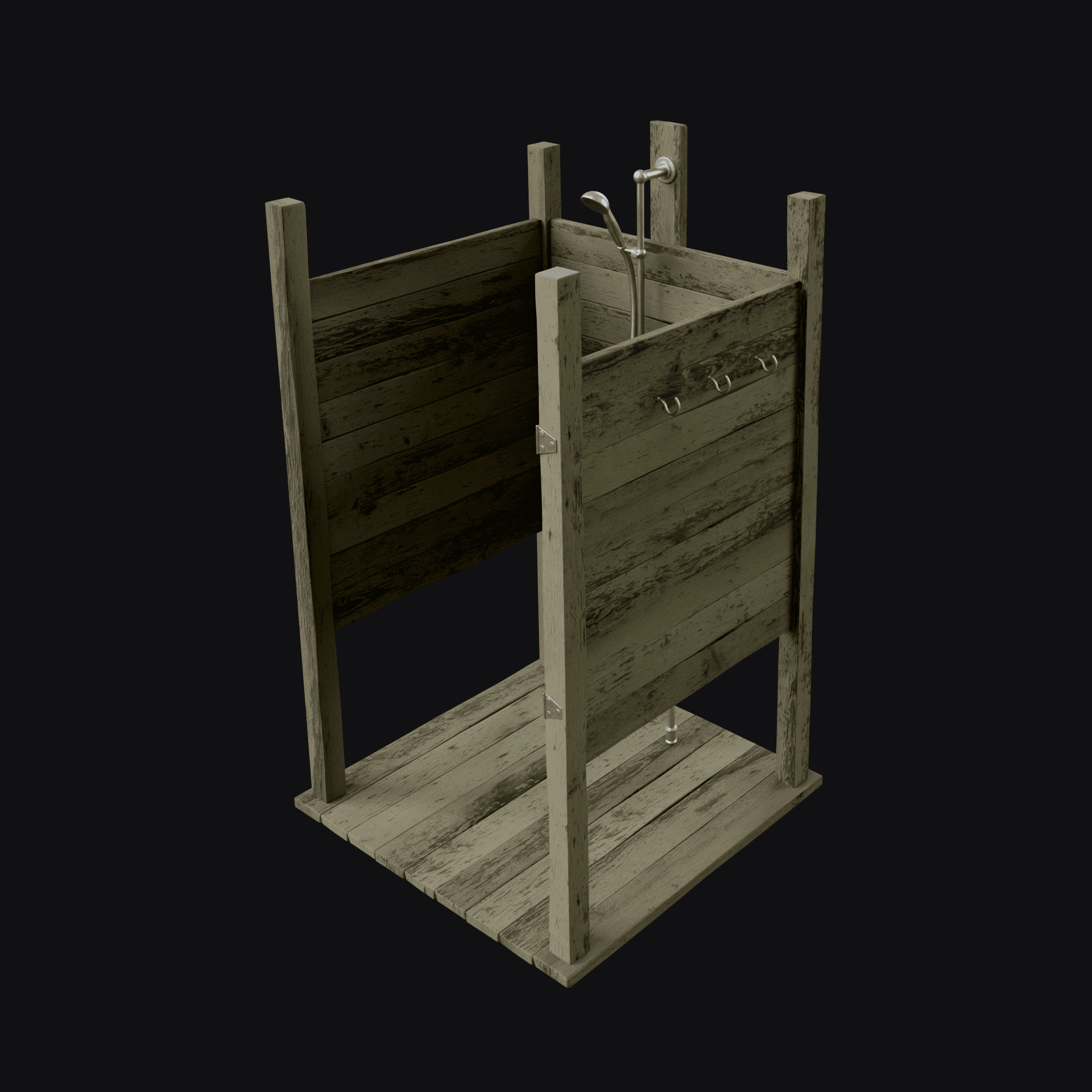 Wood Shower 3D model