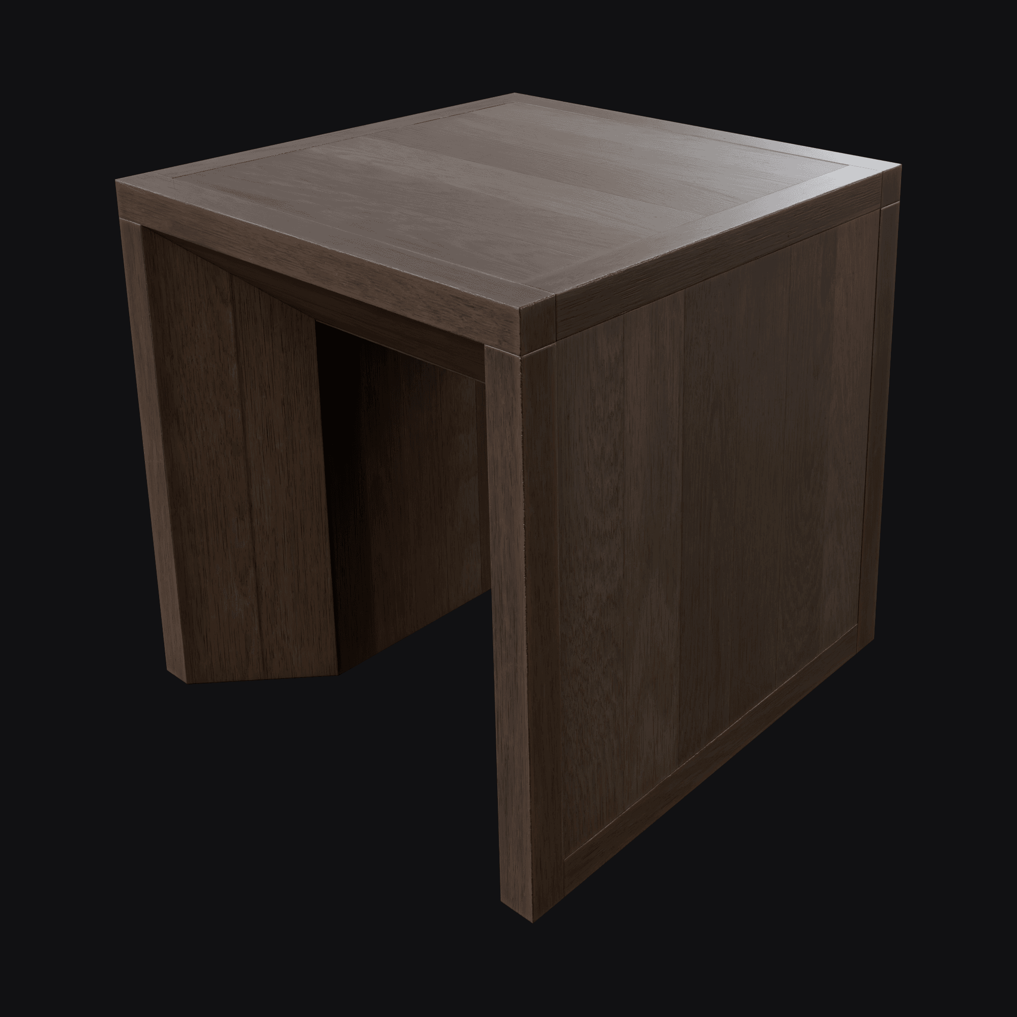 Wood Side Table 3D model