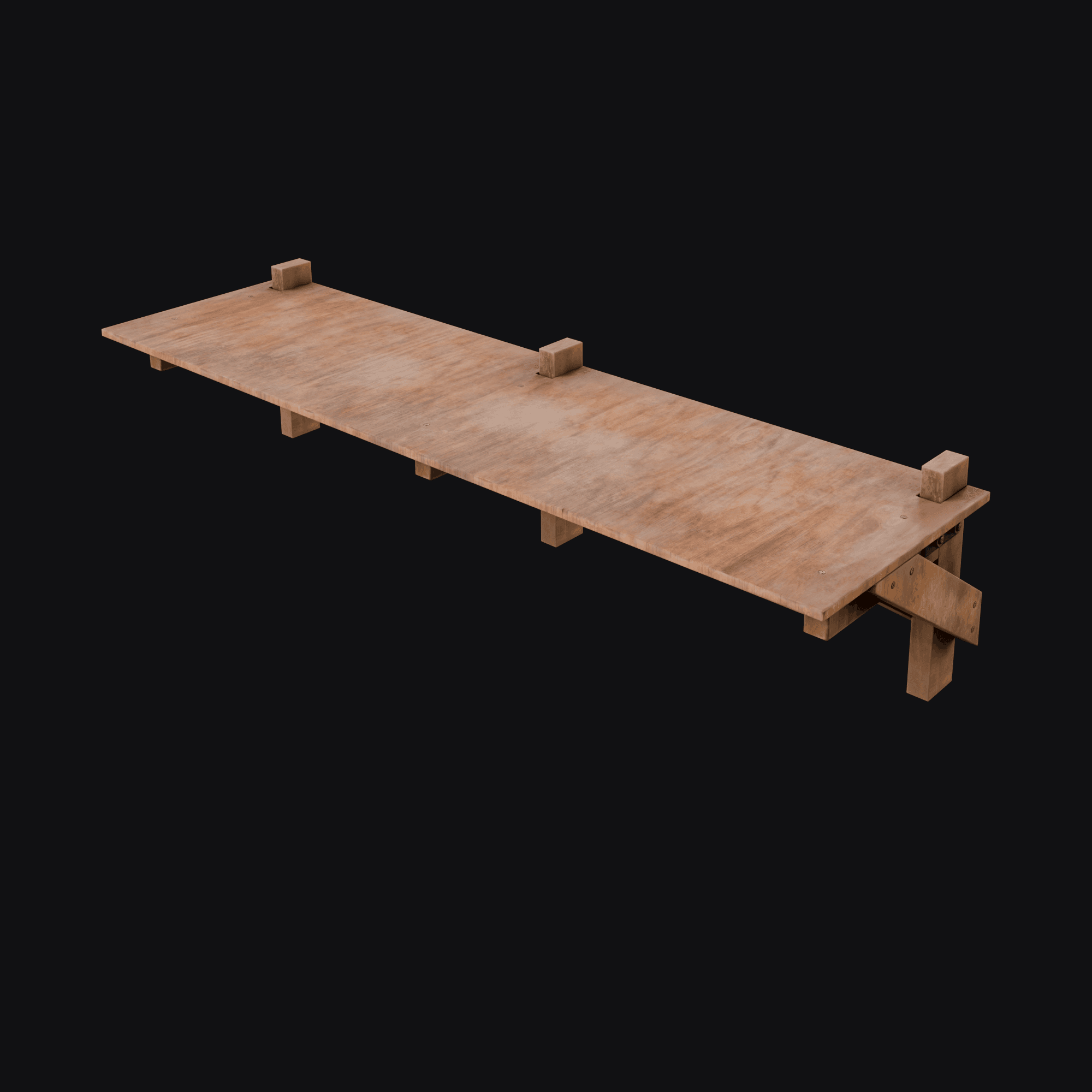 Wood Wall Shelf 3D model