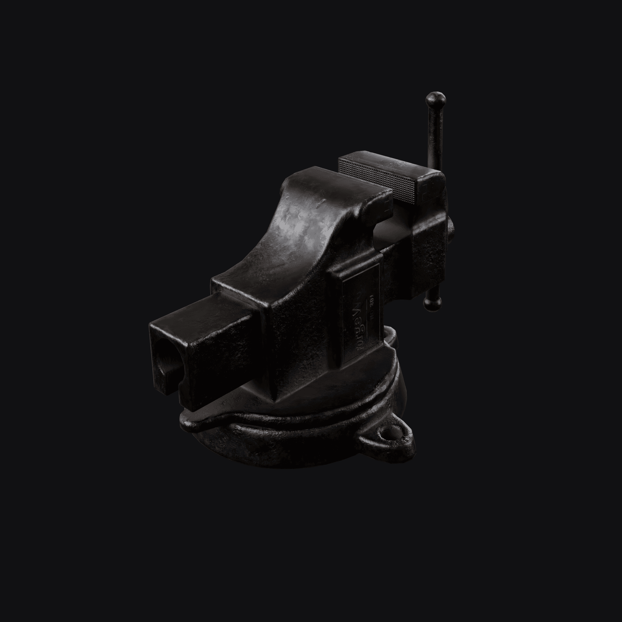 Workshop Bench Vise 3D model
