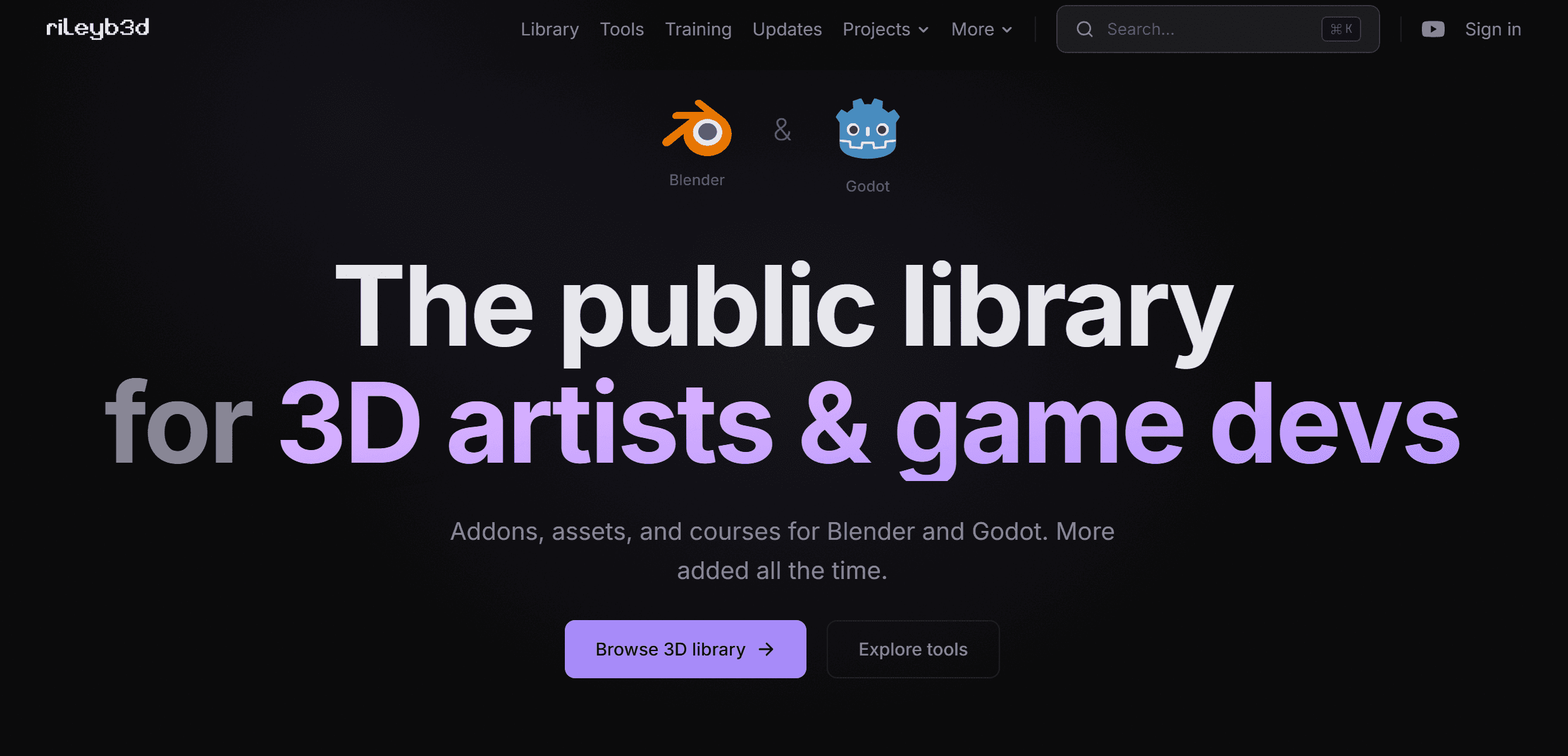 rileyb3d.com screenshot