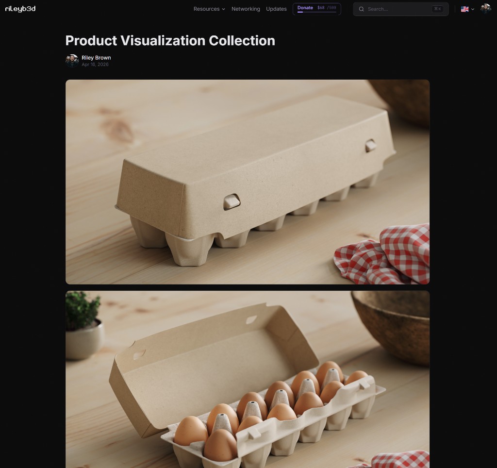 Example project page with images and details.
